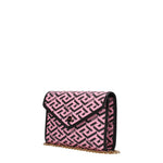 Versace Borse a Tracolla Donna Pelle Rosa Nero