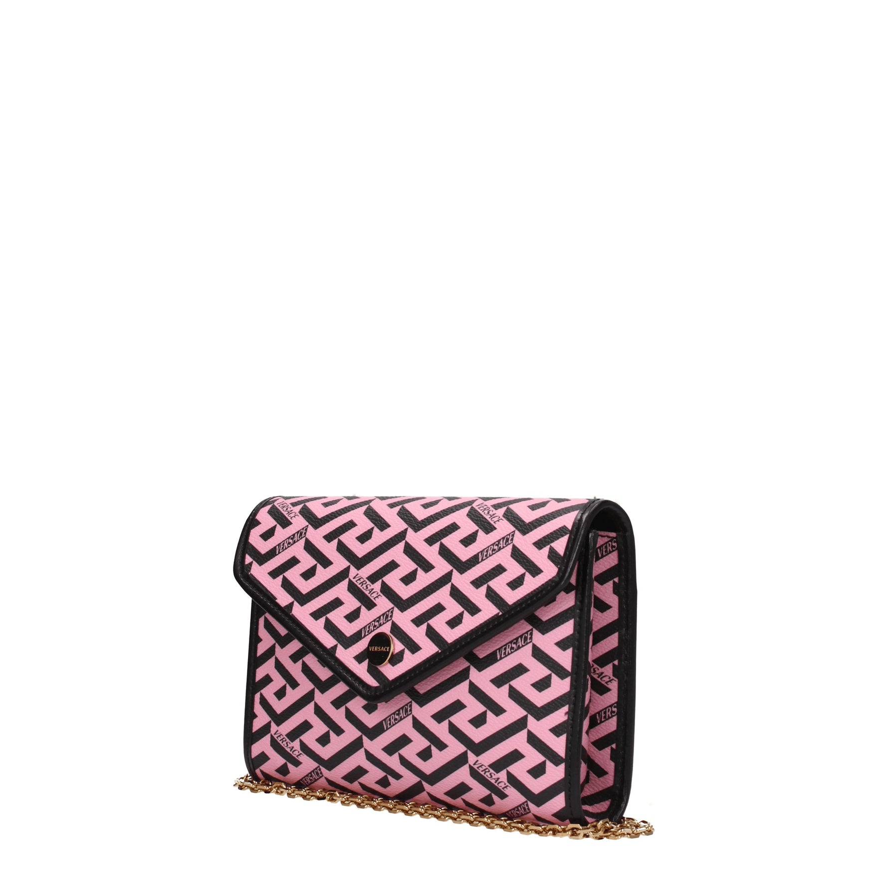 Versace Borse a Tracolla Donna Pelle Rosa Nero