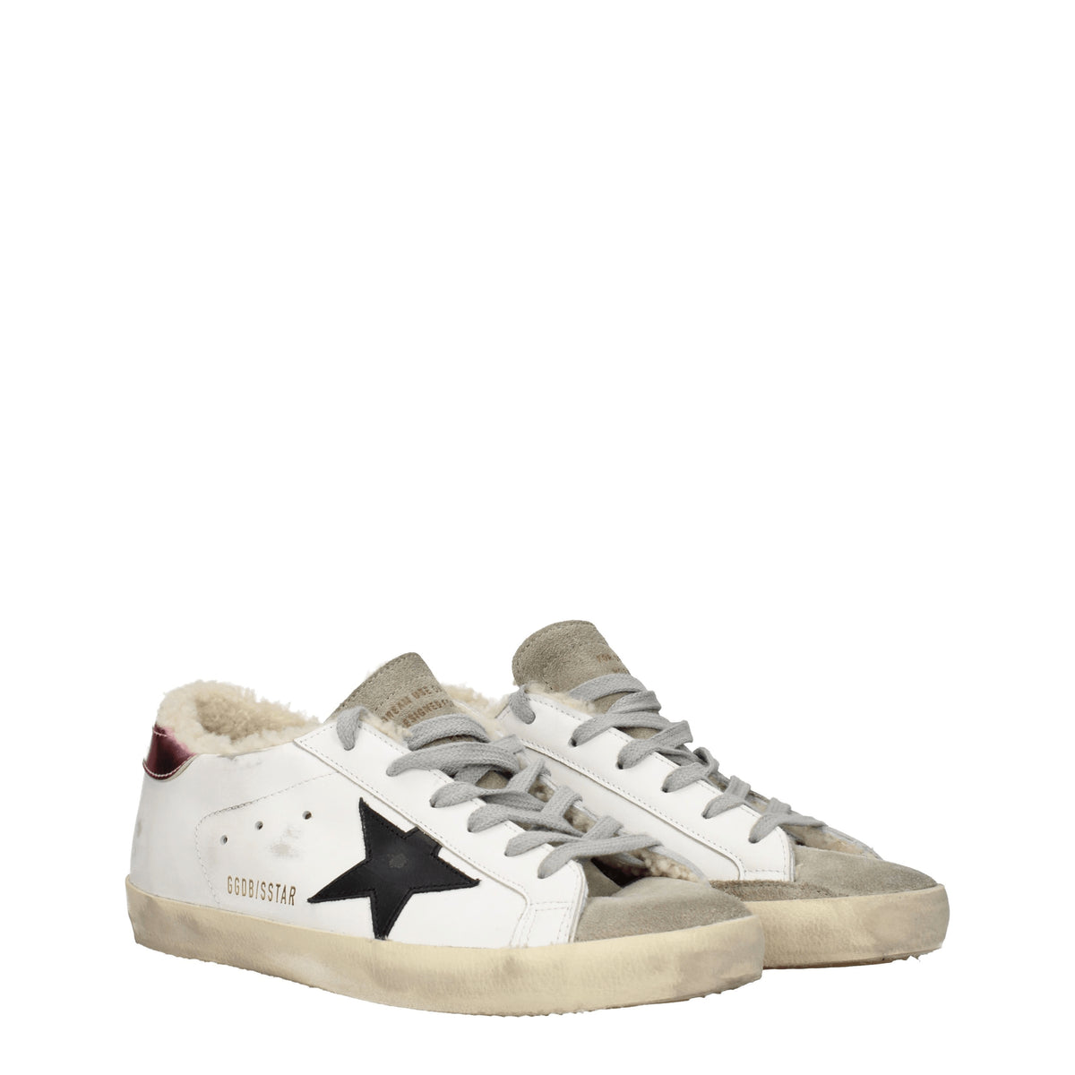 Golden Goose Sneakers super star Donna Pelle Bianco Nero