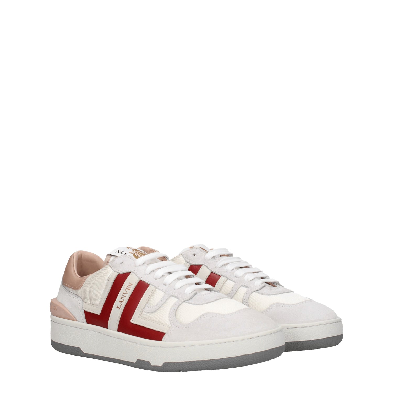 Lanvin Sneakers Donna Camoscio Grigio Rosso