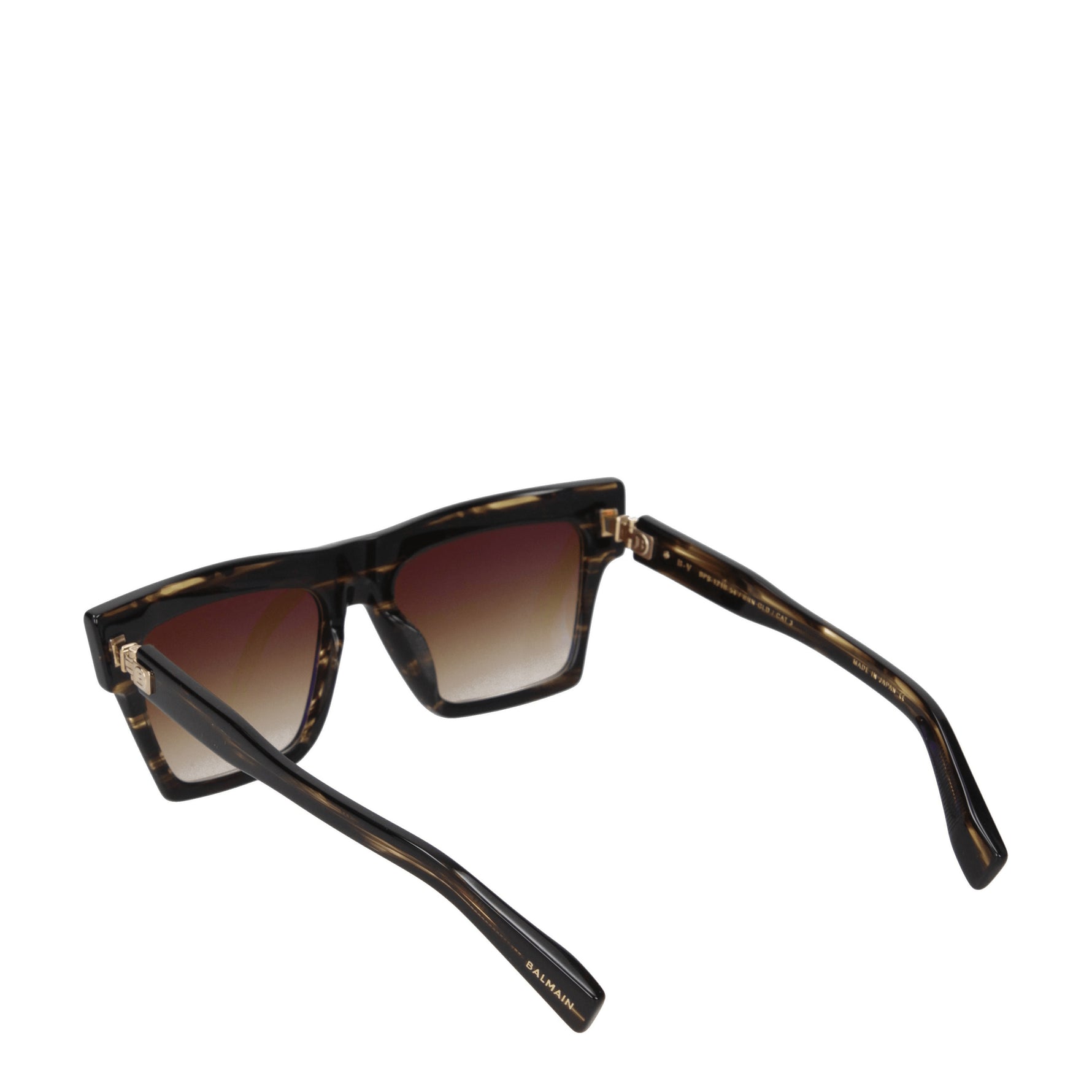 Balmain Occhiali da Sole Donna Acetato Marrone Leopardato