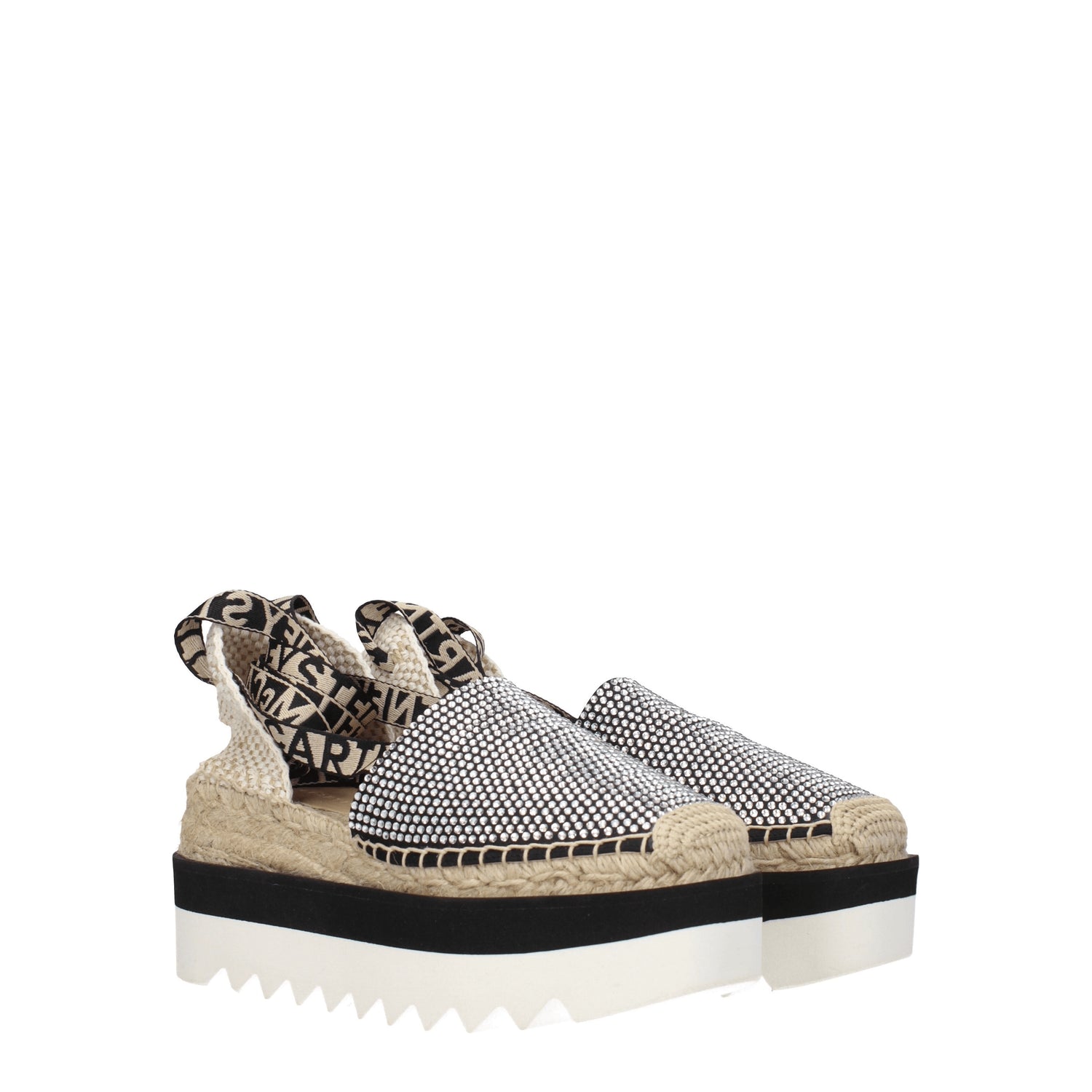 Stella McCartney Espadrillas Donna Tessuto Nero Beige