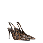 Dolce&Gabbana Sandali Donna Pelle Marrone Leopardato