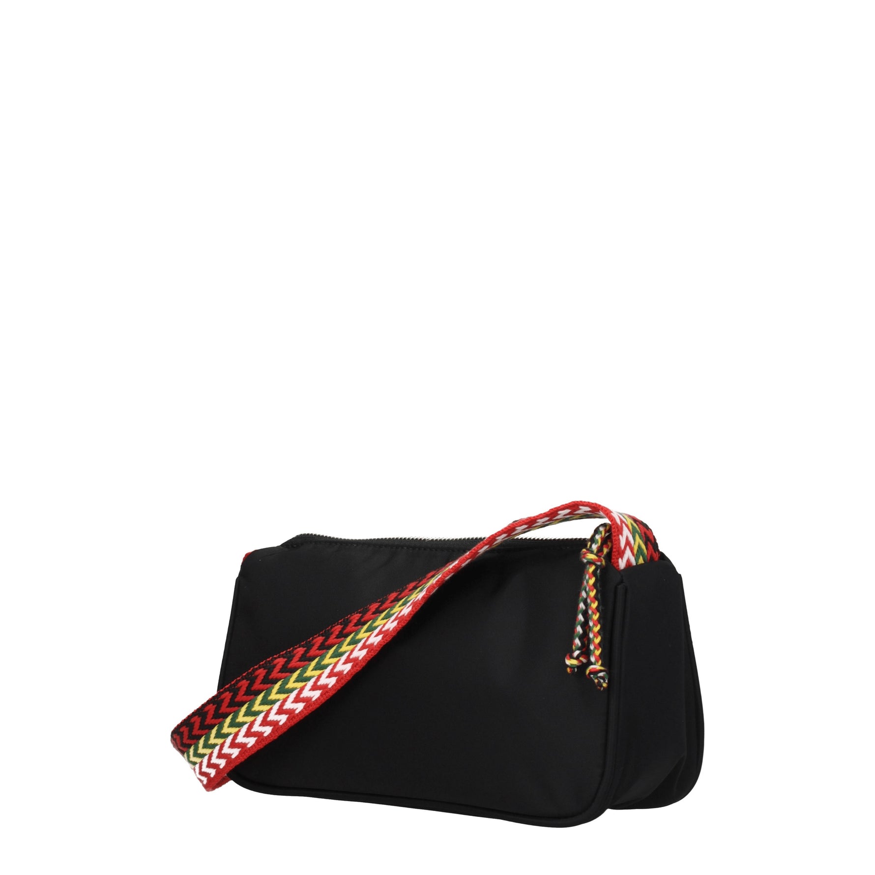 Lanvin Borse a Mano Donna Nylon Nero Multicolore