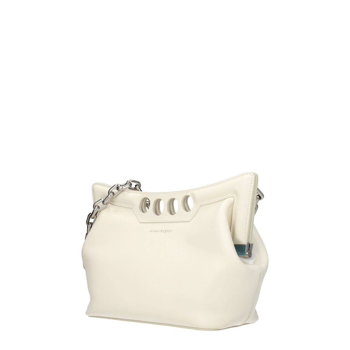 Alexander McQueen Borse a Mano the peak Donna Pelle Bianco Avorio