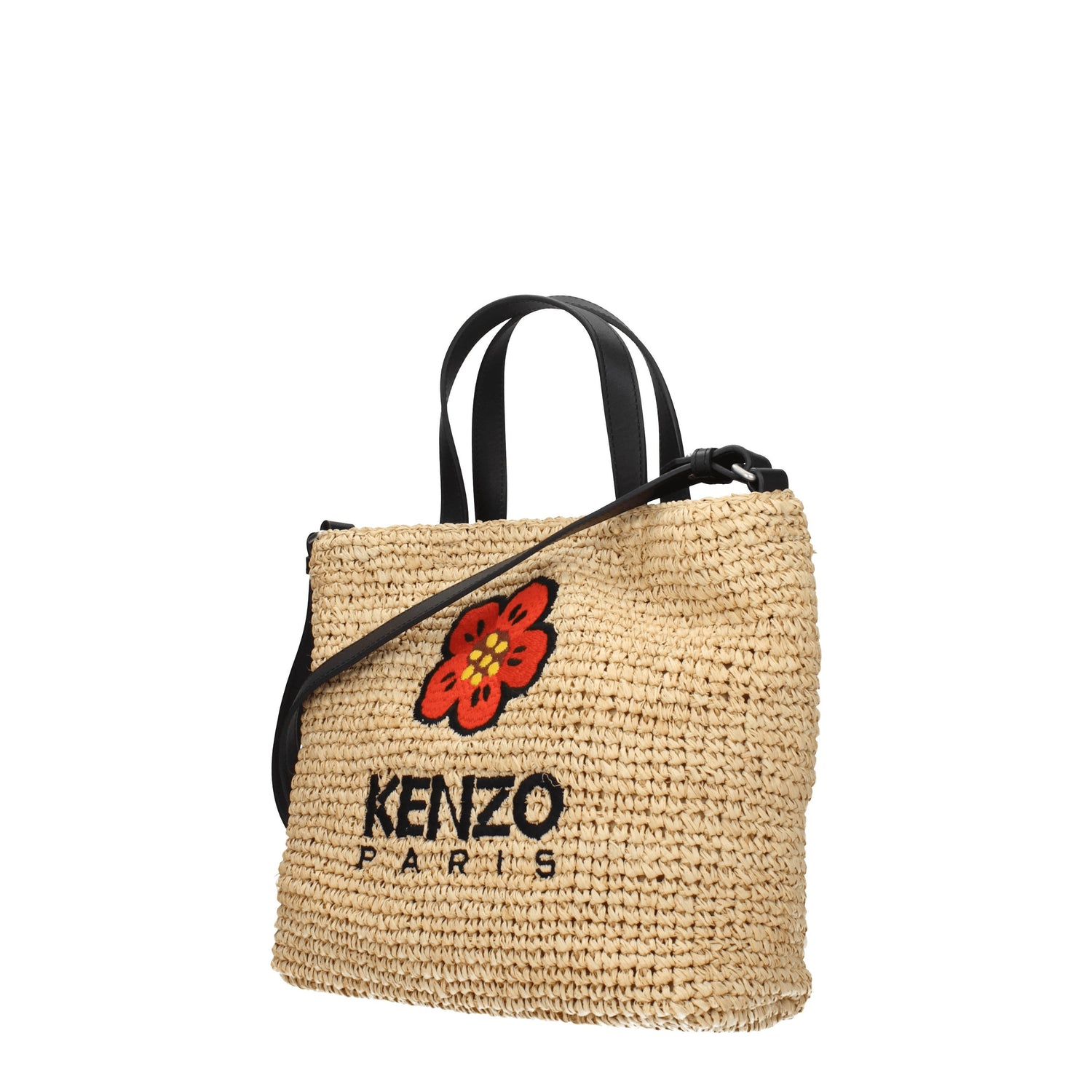 Kenzo Borse a Mano Donna Rafia Beige Naturale