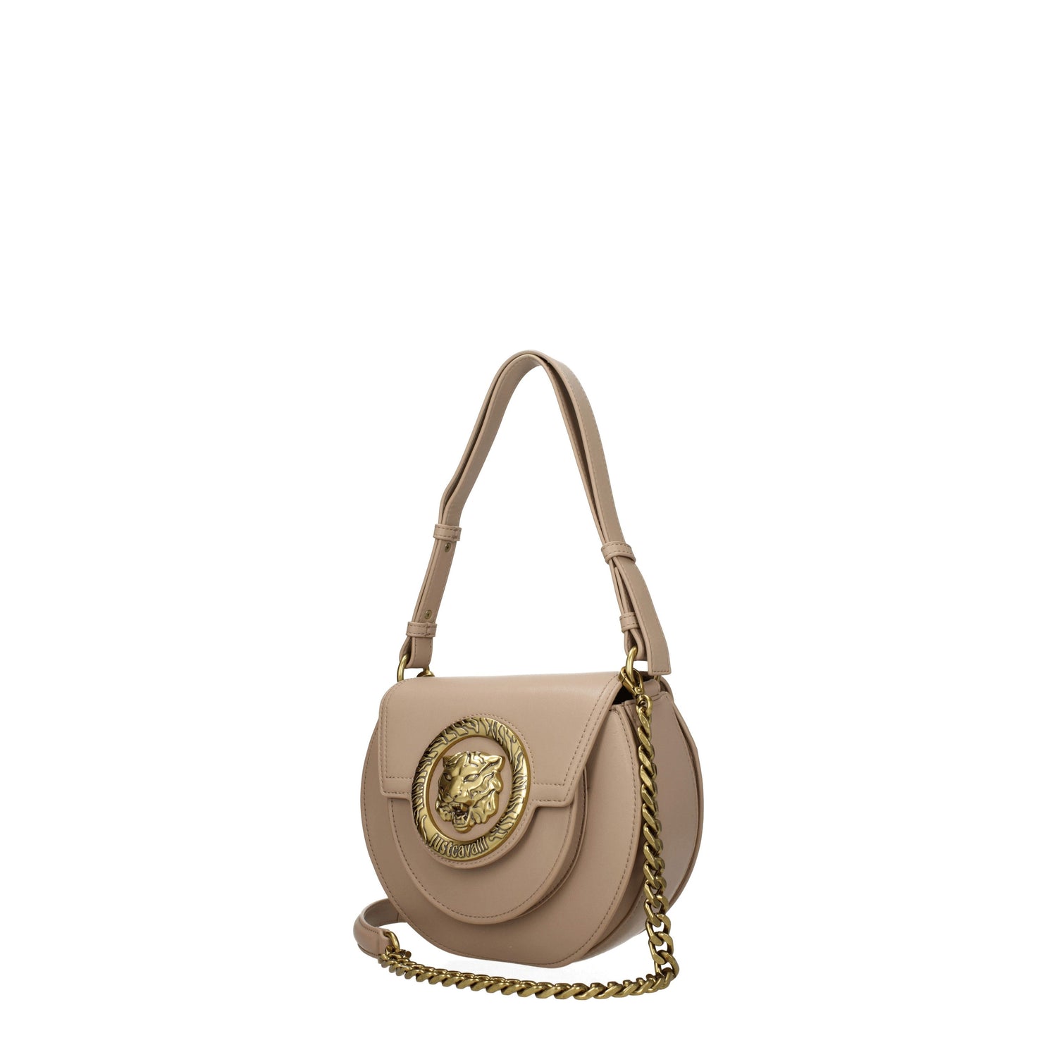 Just Cavalli Borse a Spalla Donna Poliestere Beige Latte di Avena