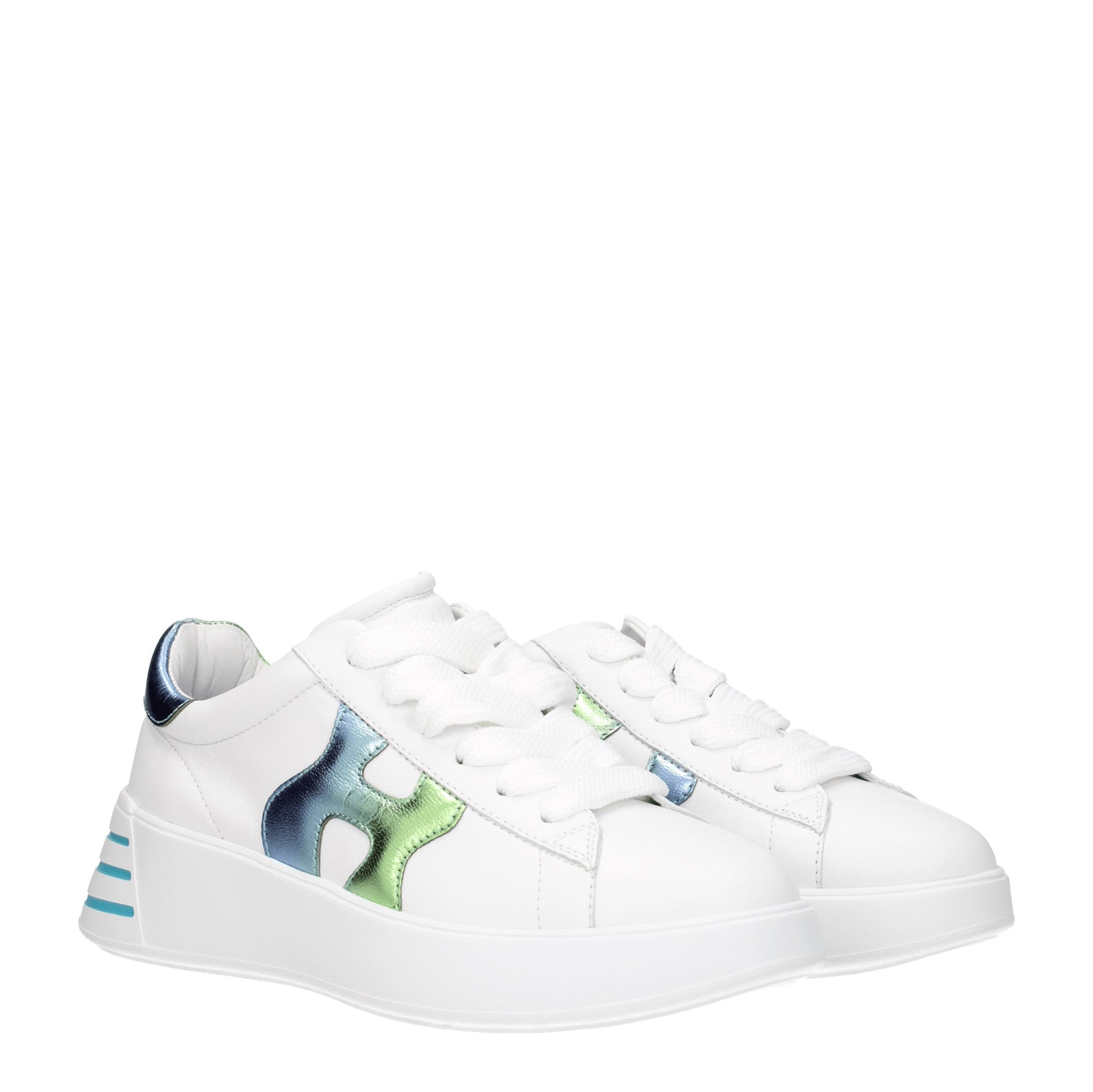 Hogan Sneakers Donna Pelle Bianco Multicolore