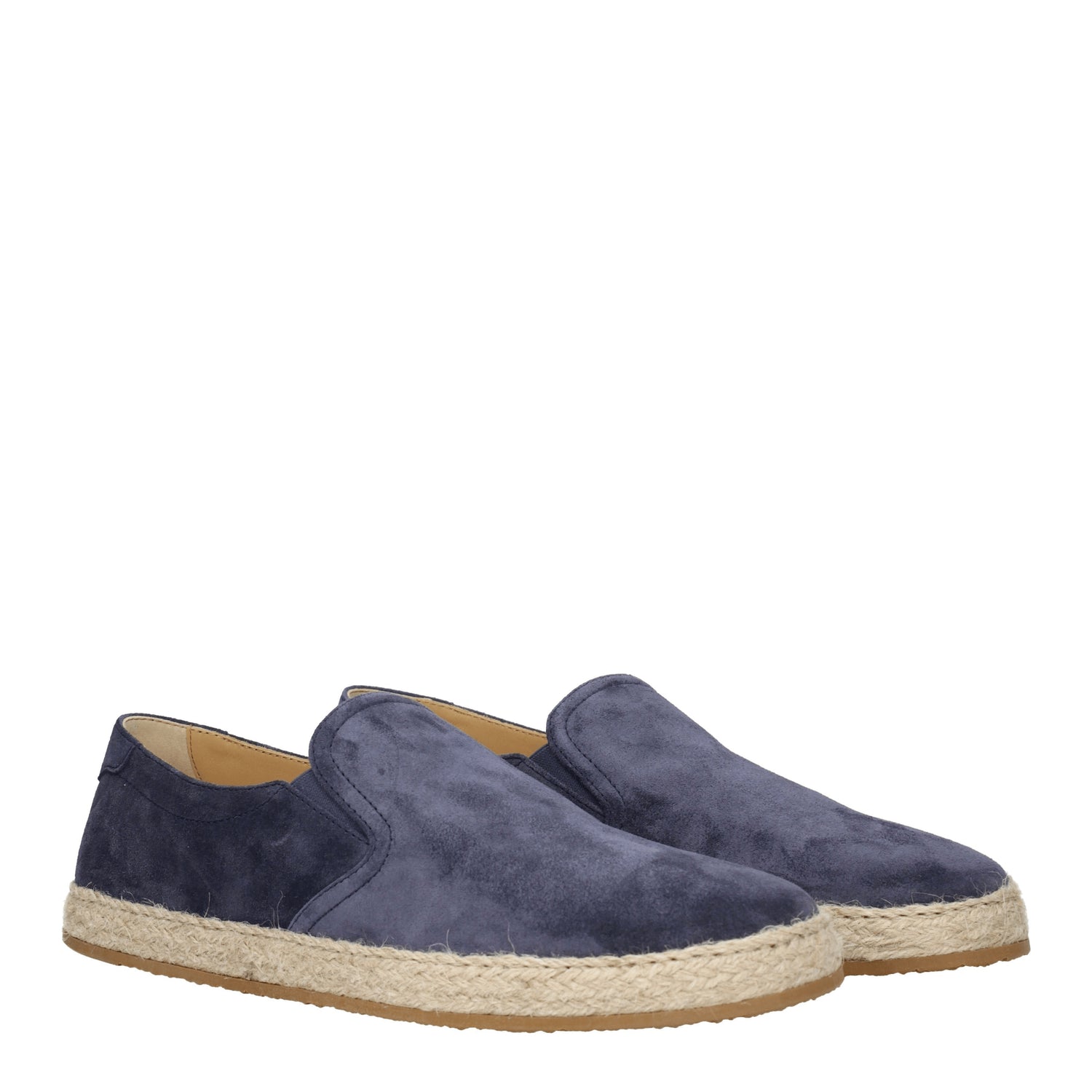 Brunello Cucinelli Slip On Uomo Camoscio Blu