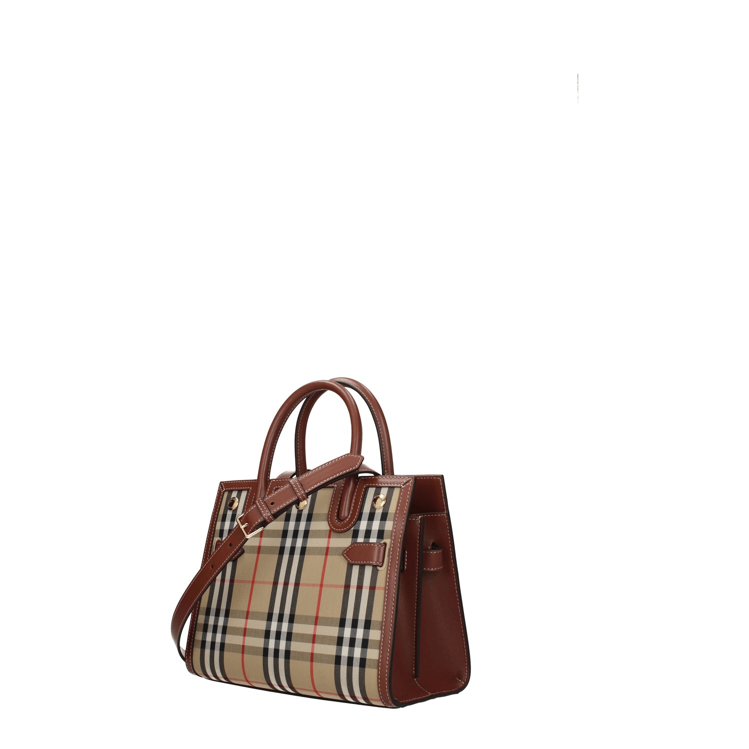 Burberry Borse a Mano Donna Tessuto Beige Marrone