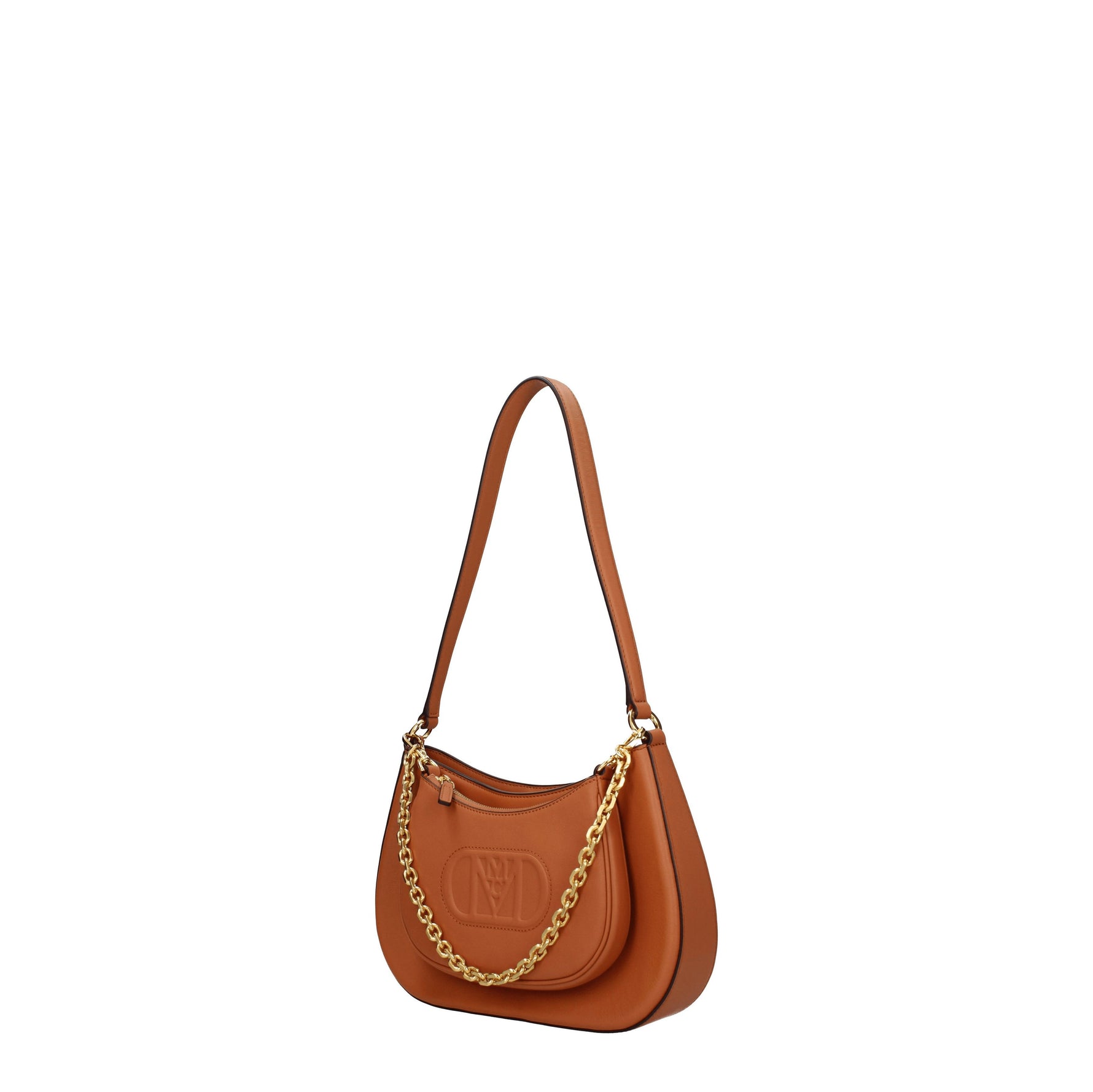 MCM Borse a Spalla Donna Pelle Marrone Cognac