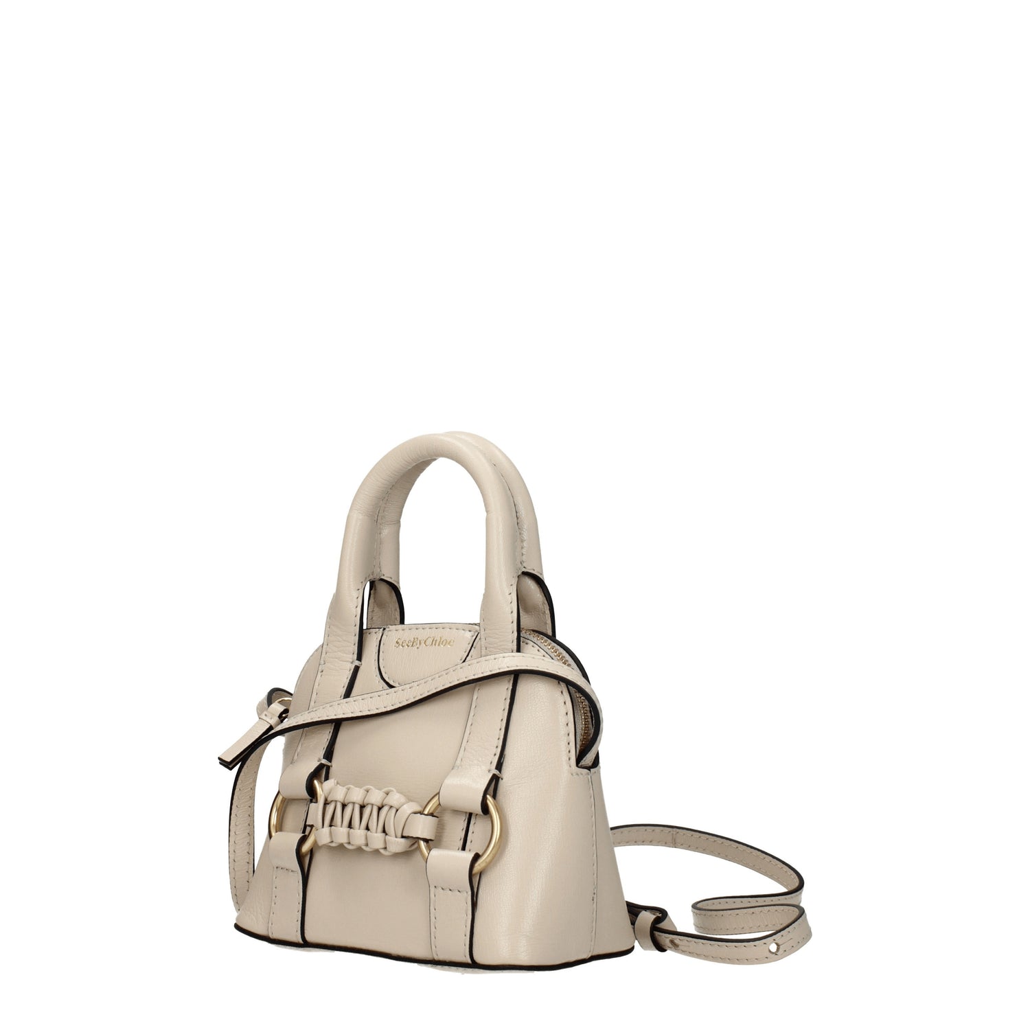 See by Chloé Borse a Tracolla Donna Pelle Beige Cemento