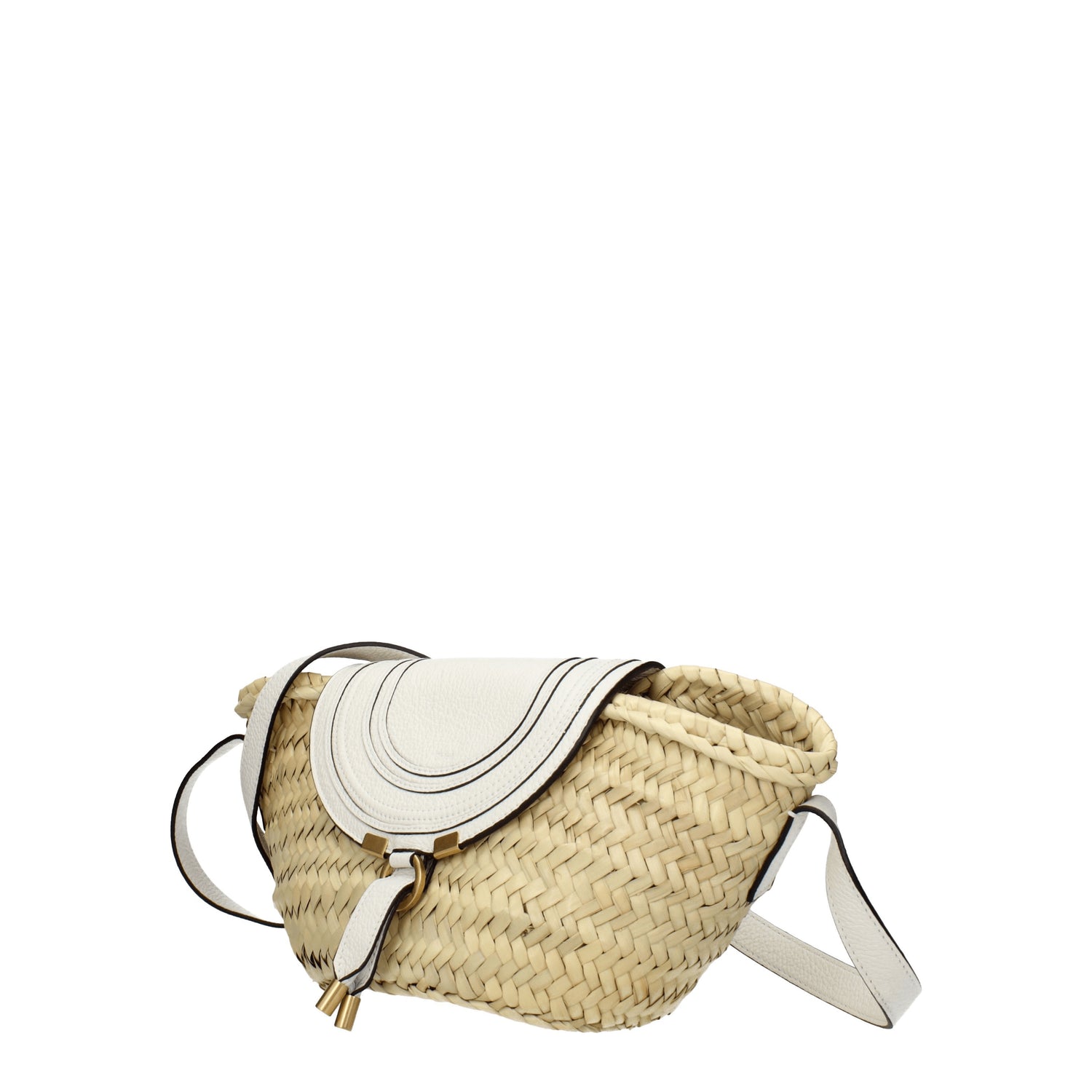 Chloé Borse a Tracolla marcie Donna Paglia Beige Bianco