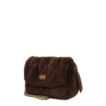 Coach Borse a Spalla Donna Eco Pelliccia Marrone Bisonte