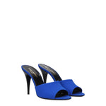 Saint Laurent Sandali Donna Tessuto Blu