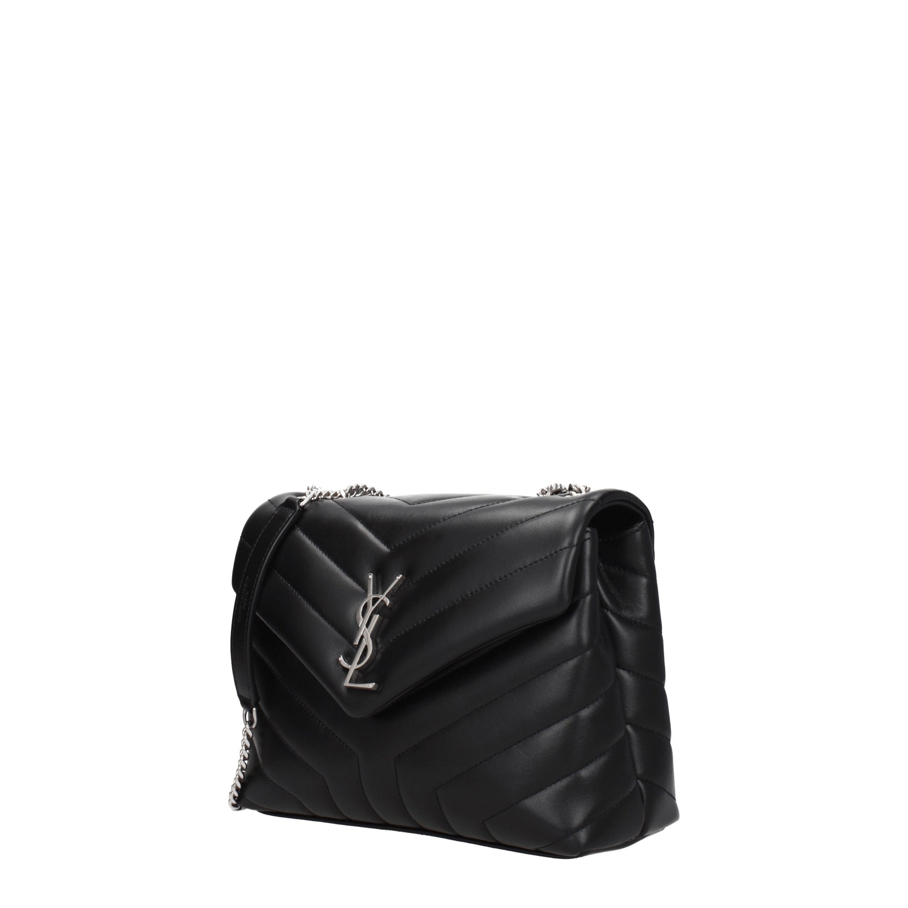 Saint Laurent Borse a Spalla loulou Donna Pelle Nero