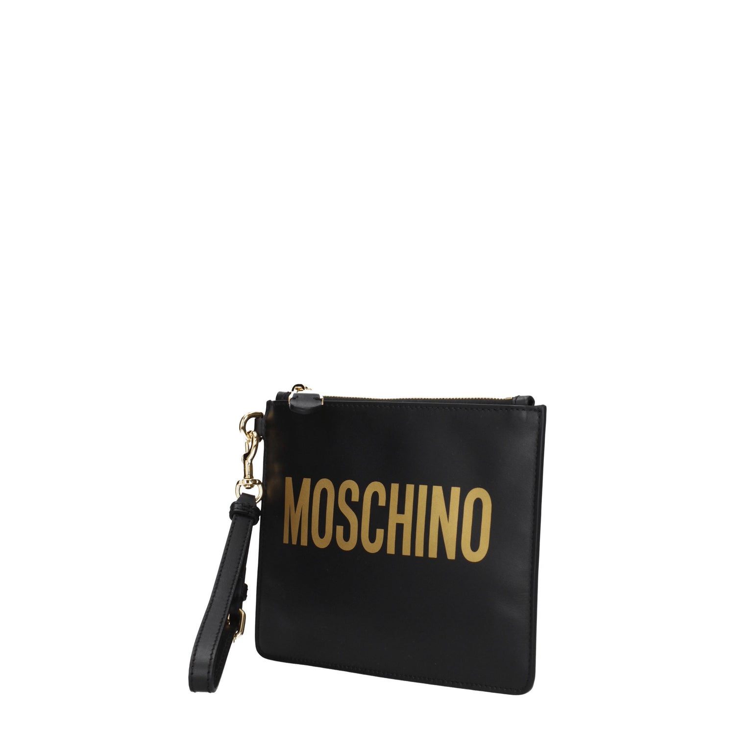 Moschino Pochette Donna Pelle Nero Oro