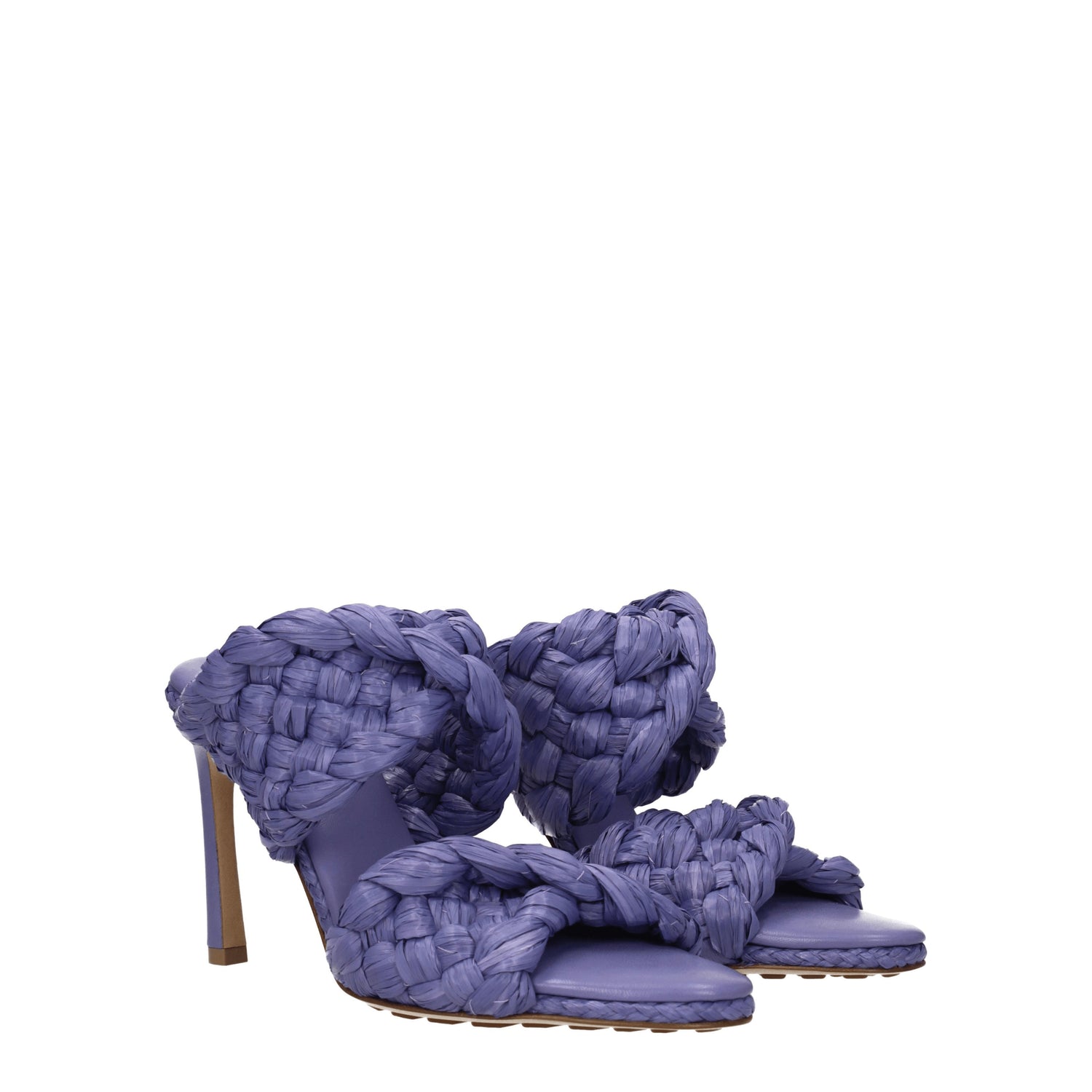 Bottega Veneta Sandali Donna Rafia Viola Lavanda