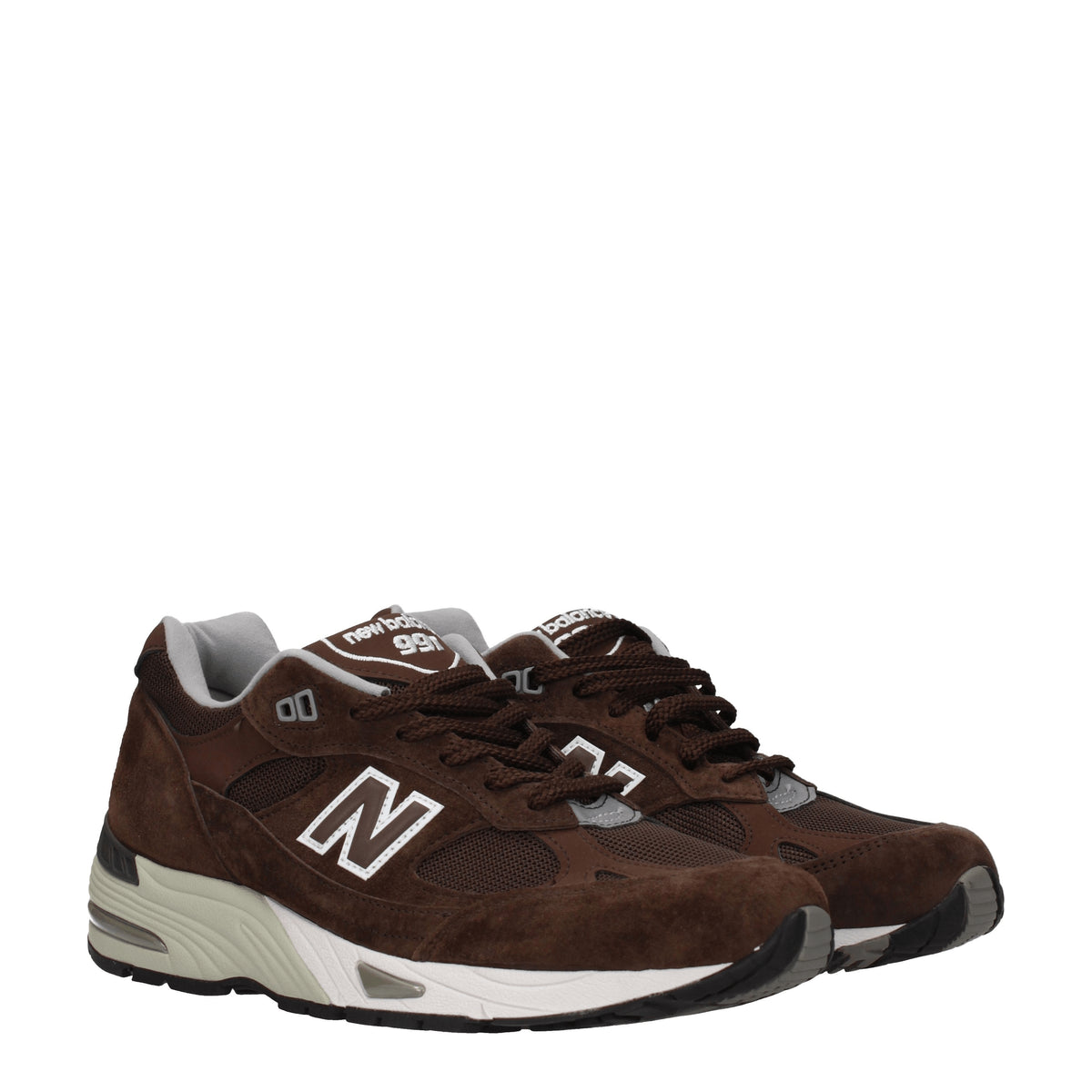 New Balance Sneakers 991 Uomo Tessuto Marrone