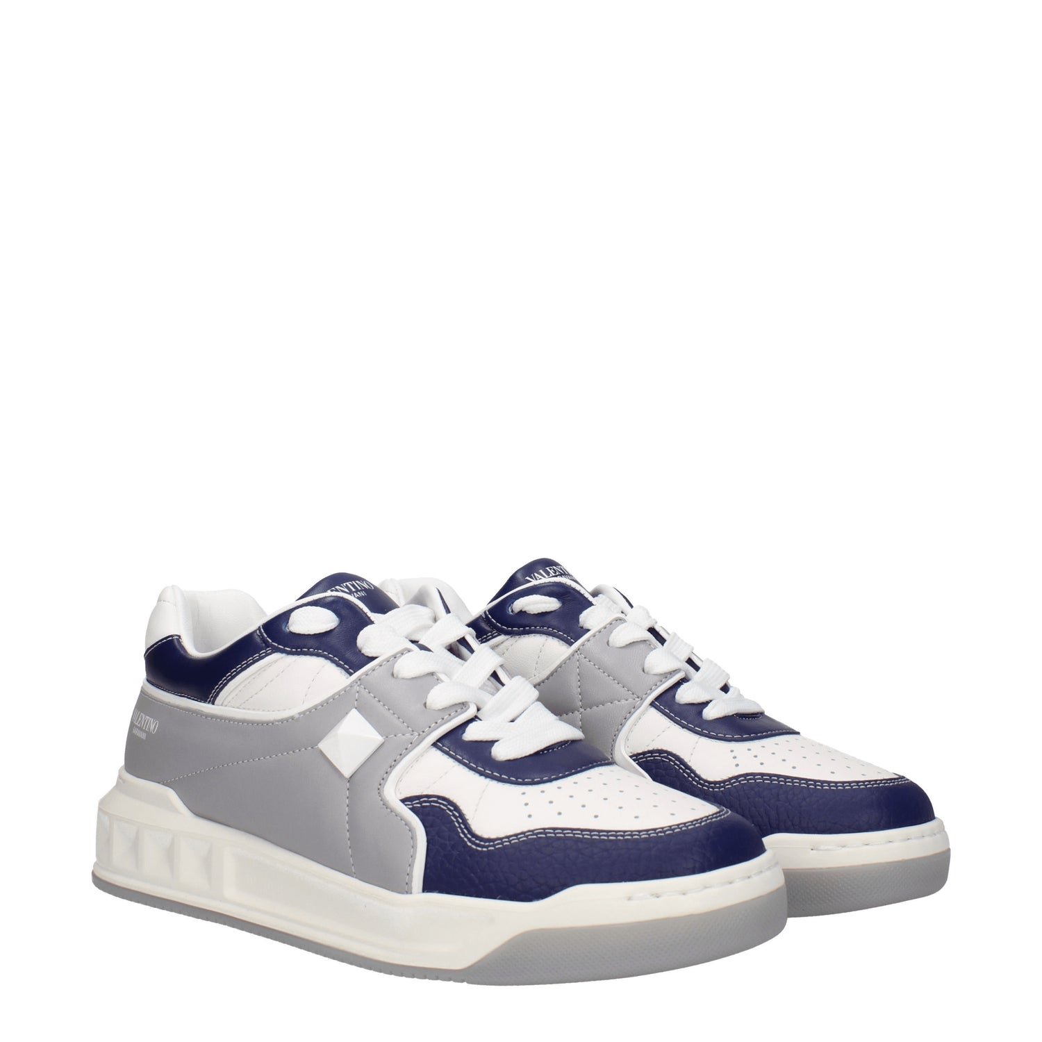 Valentino Garavani Sneakers Uomo Pelle Grigio Blu