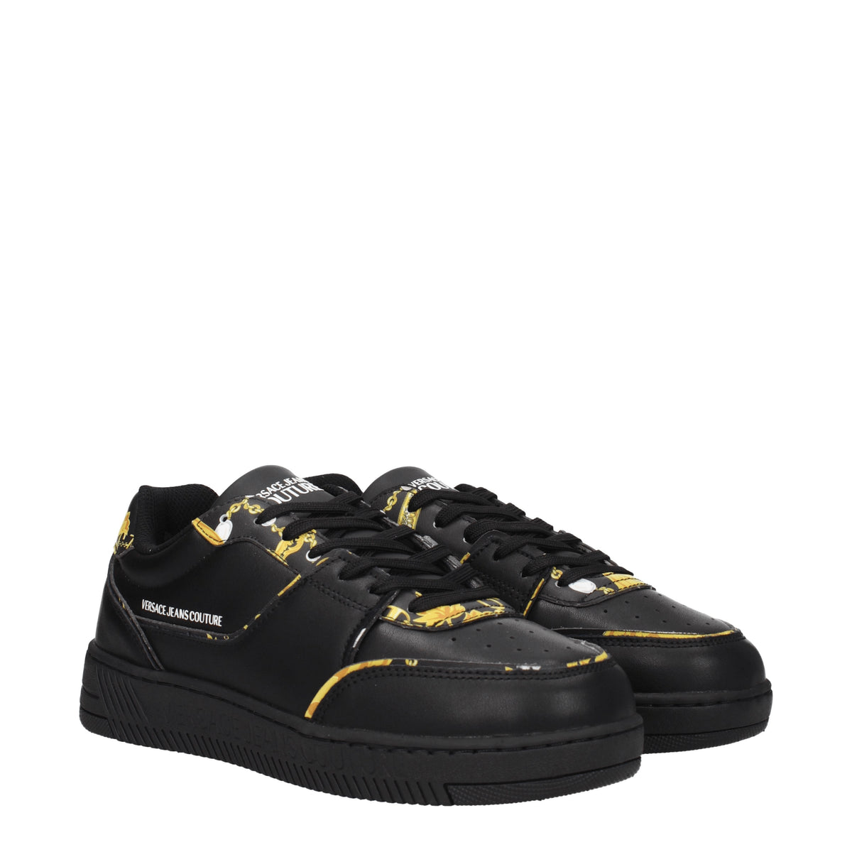 Versace Jeans Sneakers couture Donna Pelle Nero