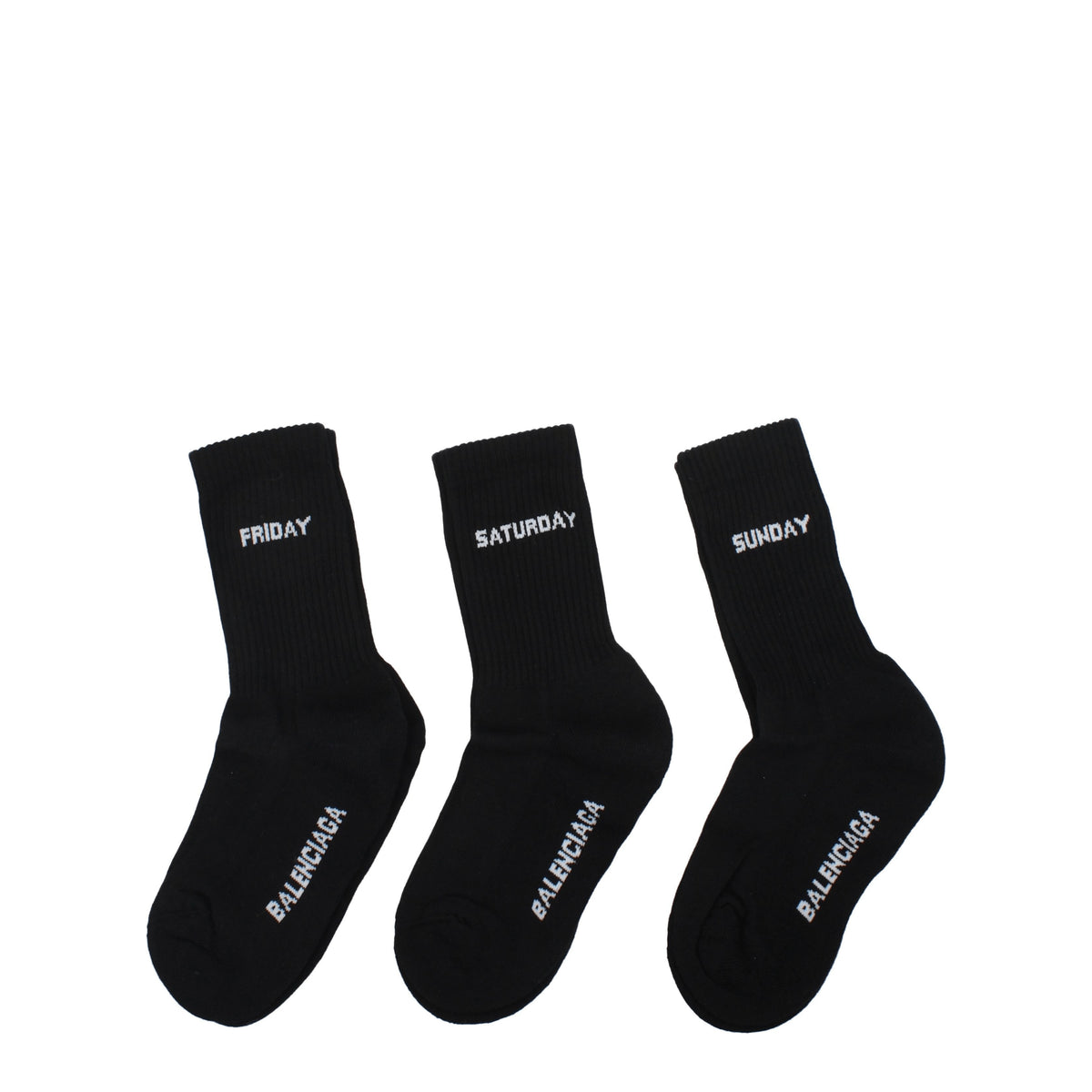 Balenciaga Calze e Calzini set of 7 socks Uomo Cotone Nero