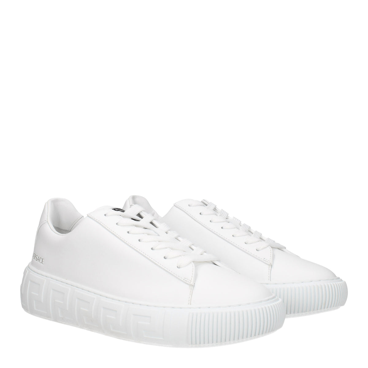 Versace Sneakers greca Uomo Pelle Bianco