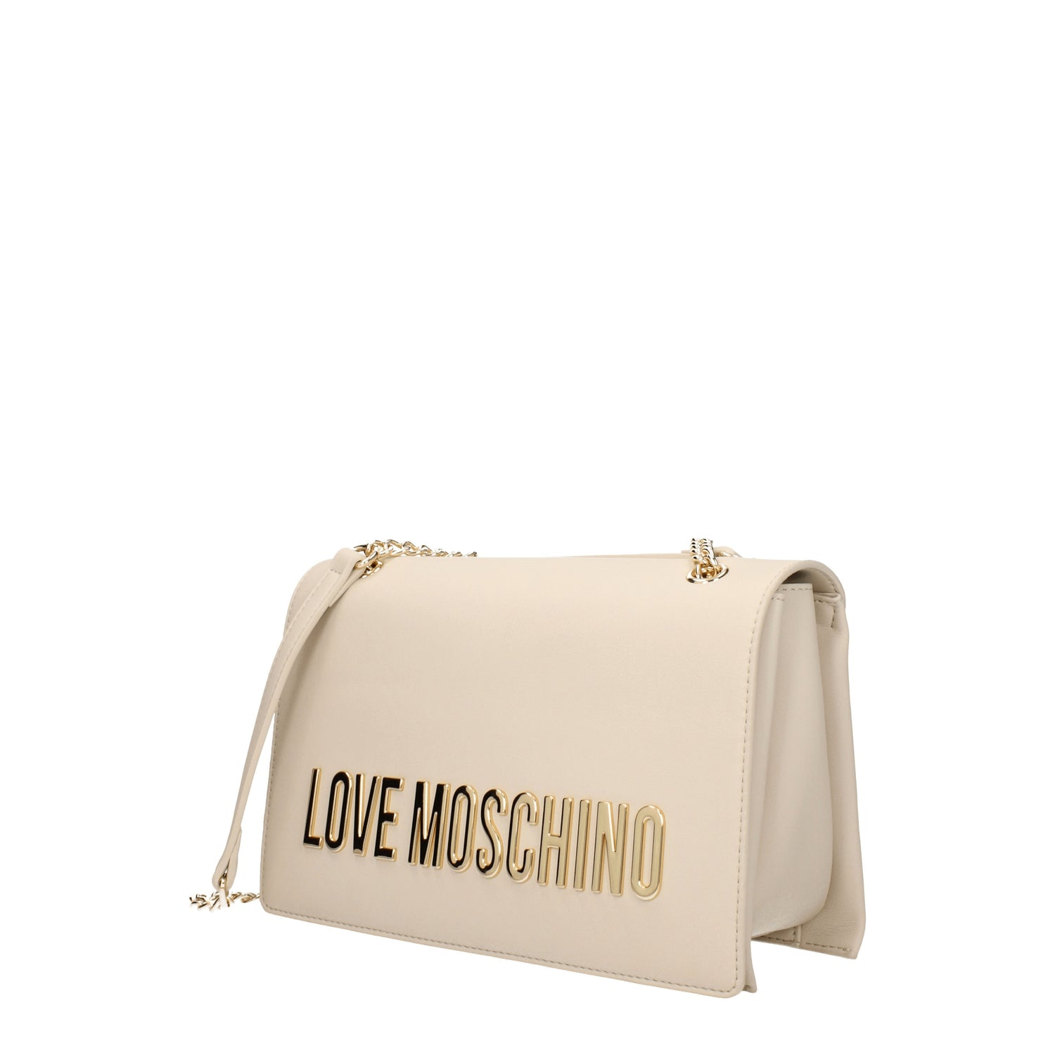 Love Moschino Borse a Spalla eco friendly Donna Poliuretano Beige Avorio