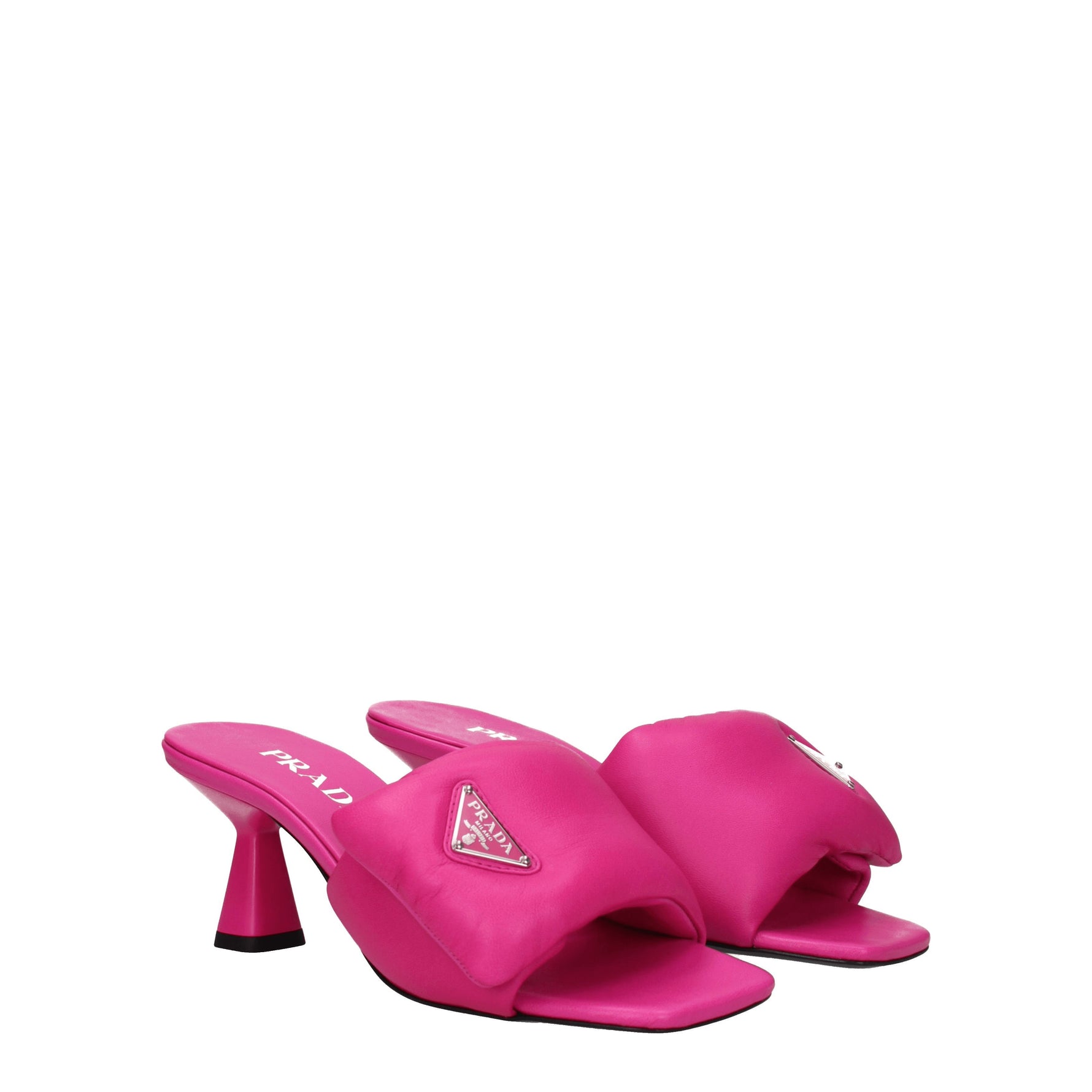 Prada Sandali Donna Pelle Fuxia Begonia