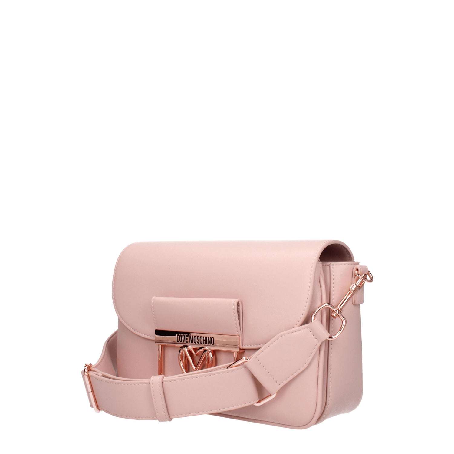 Love Moschino Borse a Spalla Donna Poliuretano Rosa Rosa Cipria