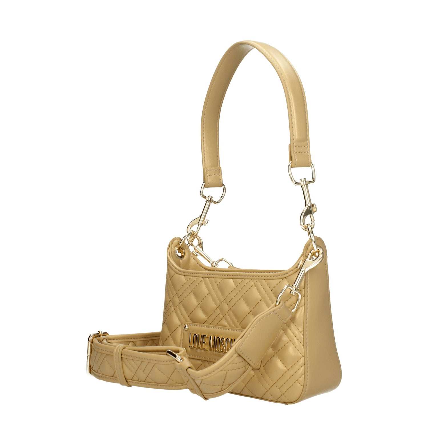 Love Moschino Borse a Spalla Donna Poliuretano Oro