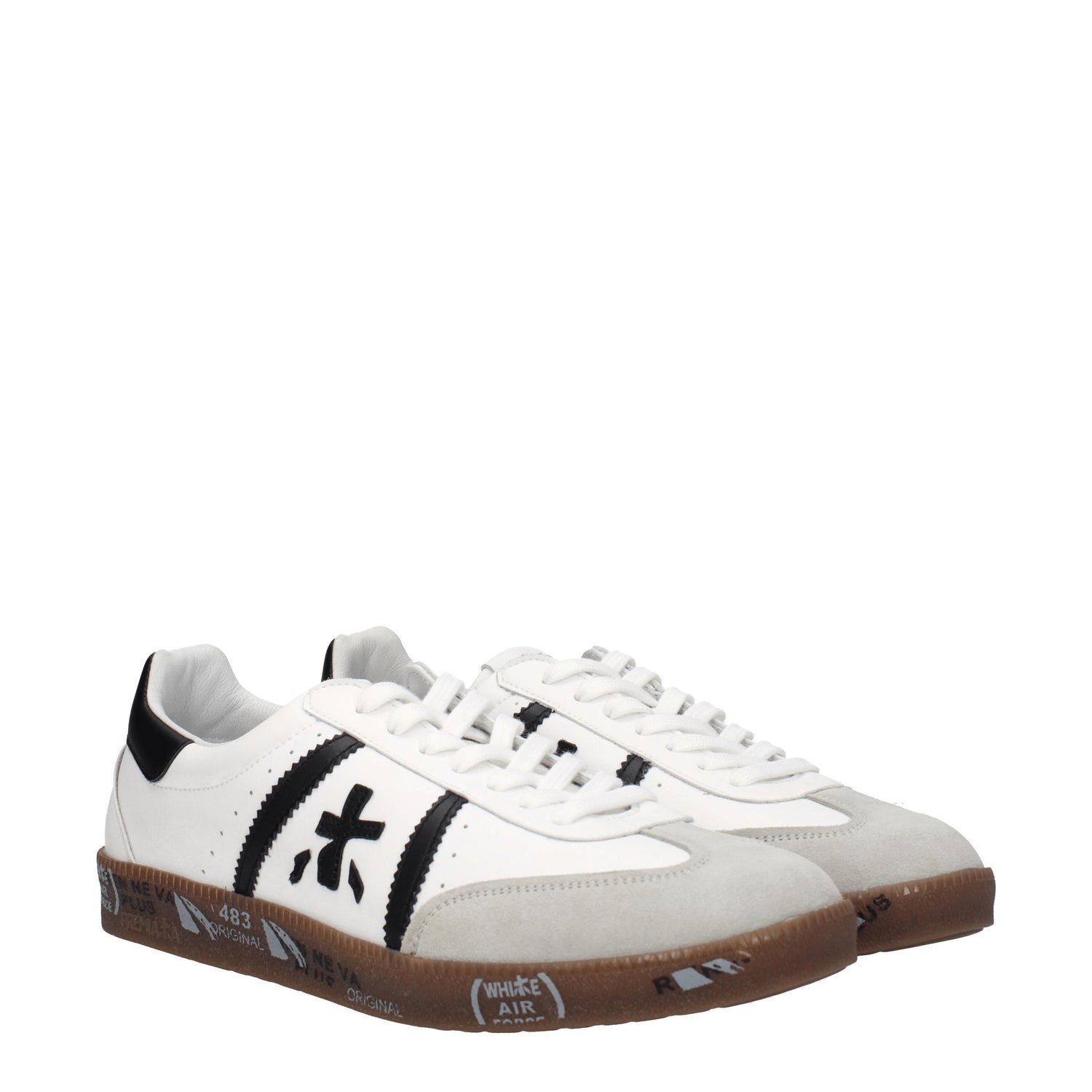 Premiata Sneakers bonnie Uomo Pelle Bianco Nero