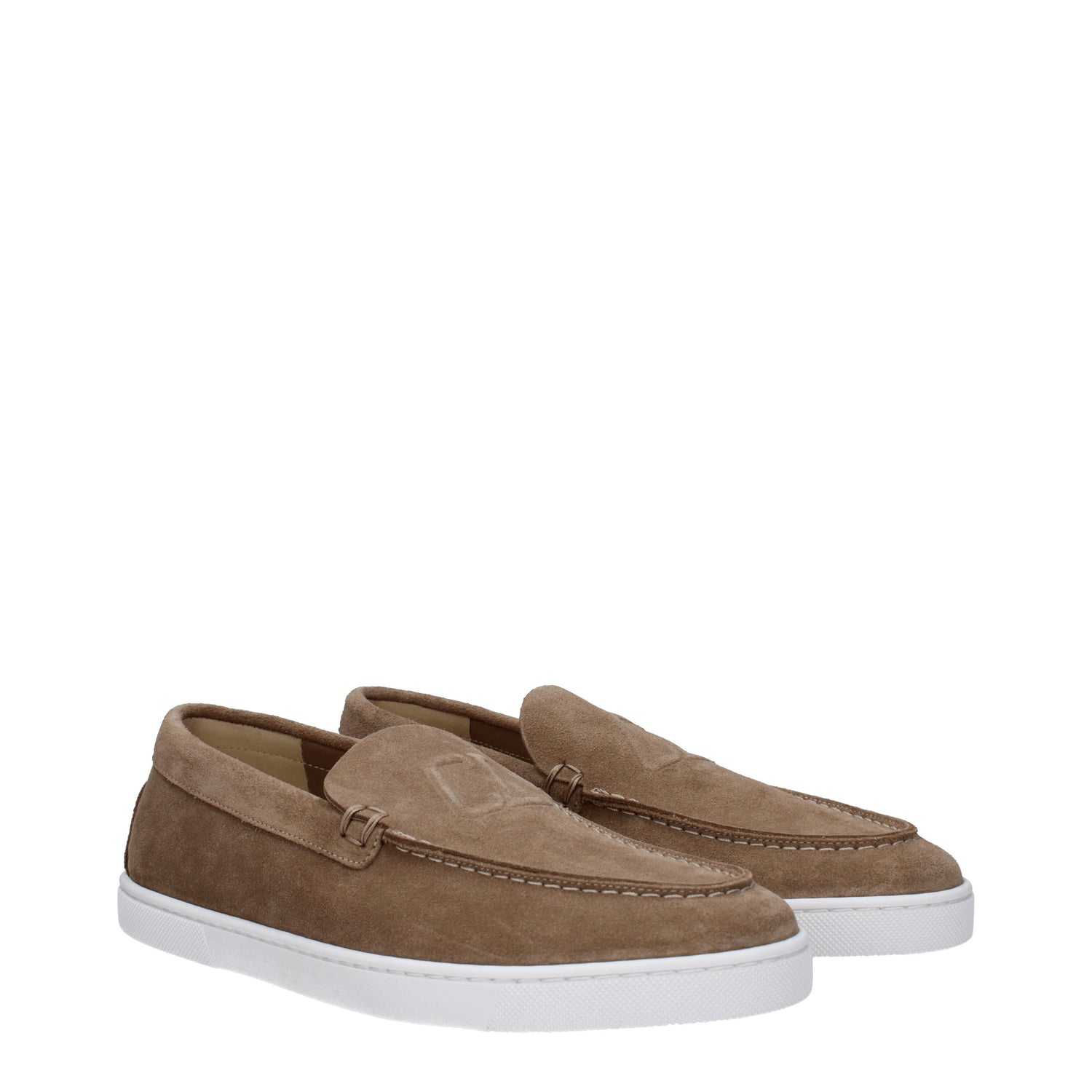 Louboutin Mocassini varsiboat Uomo Camoscio Beige Roccia