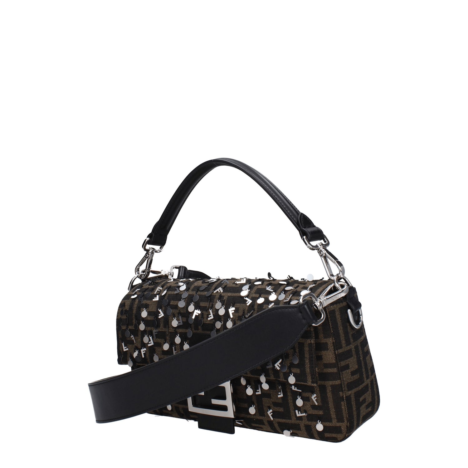 Fendi Borse a Mano baguette Donna Tessuto Marrone