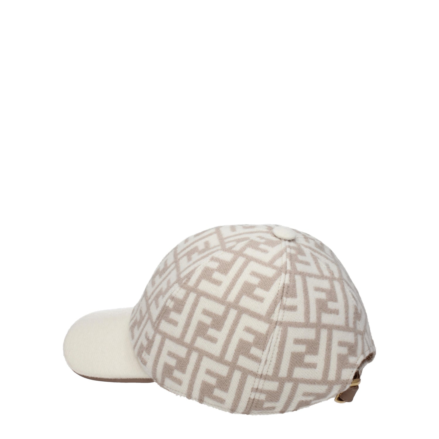 Fendi Cappelli Donna Lana Beige Bianco