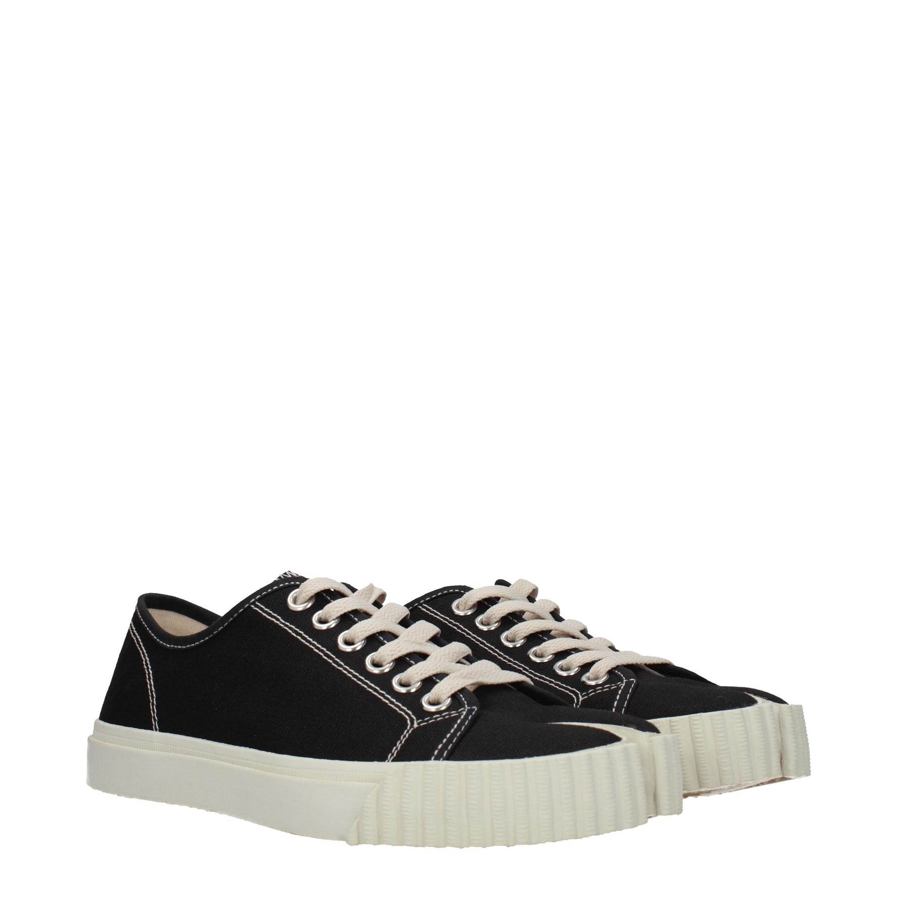 Maison Margiela Sneakers tabi Donna Tessuto Nero