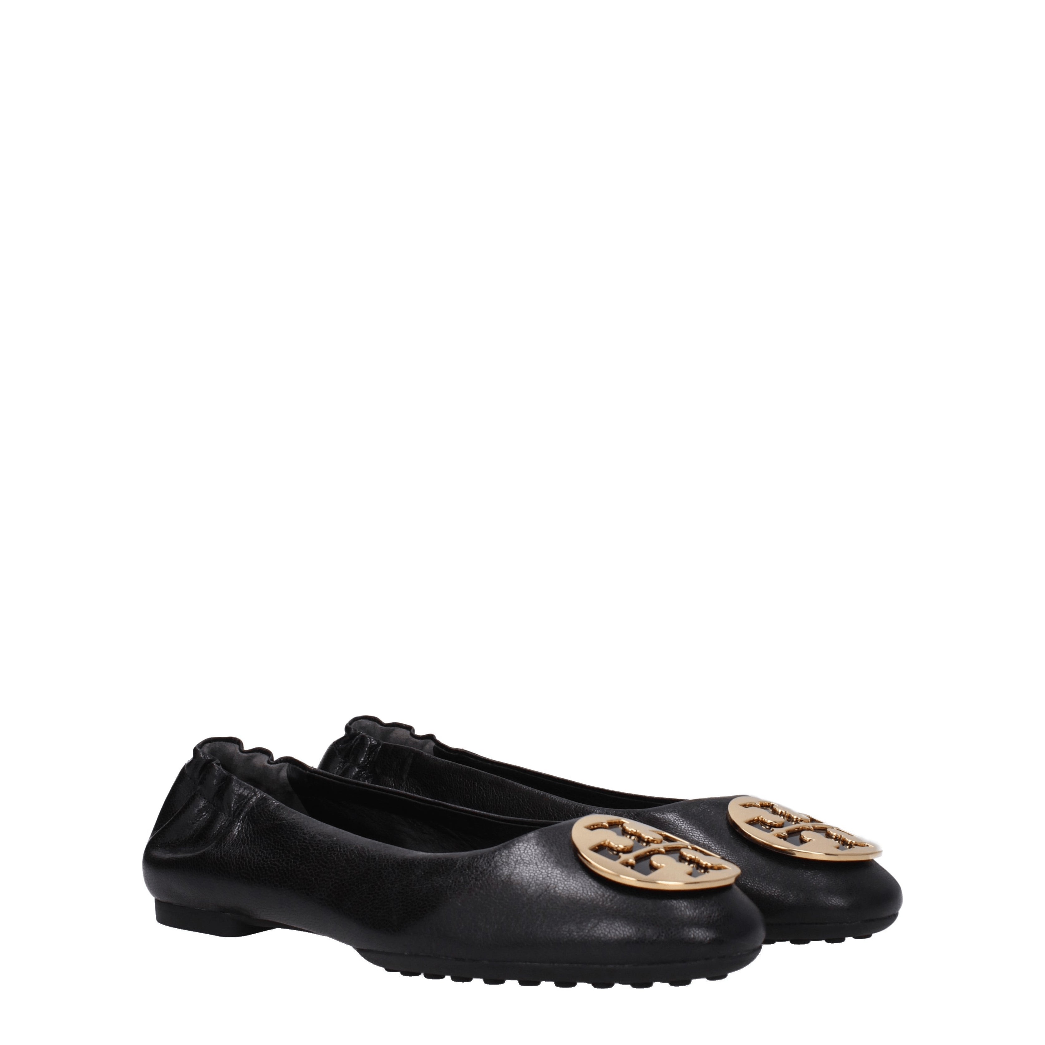 Shops Tory Burch Black Leather Flats