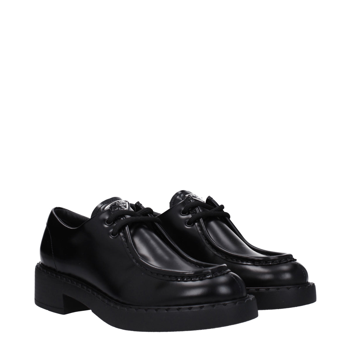 Prada Derby Donna Pelle Nero