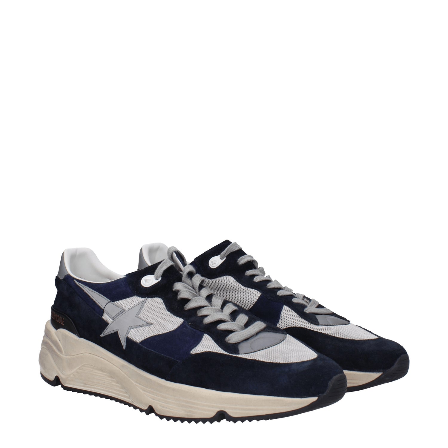 Golden Goose Sneakers running Uomo Camoscio Blu Grigio