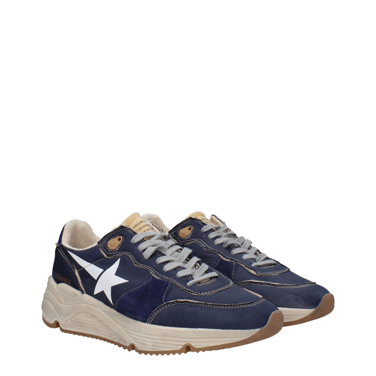 Golden Goose Sneakers running Uomo Pelle Blu Blu Scuro