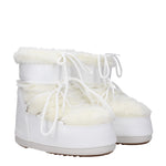 Moon Boot Stivaletti Donna Pelle Bianco Bianco Ottico