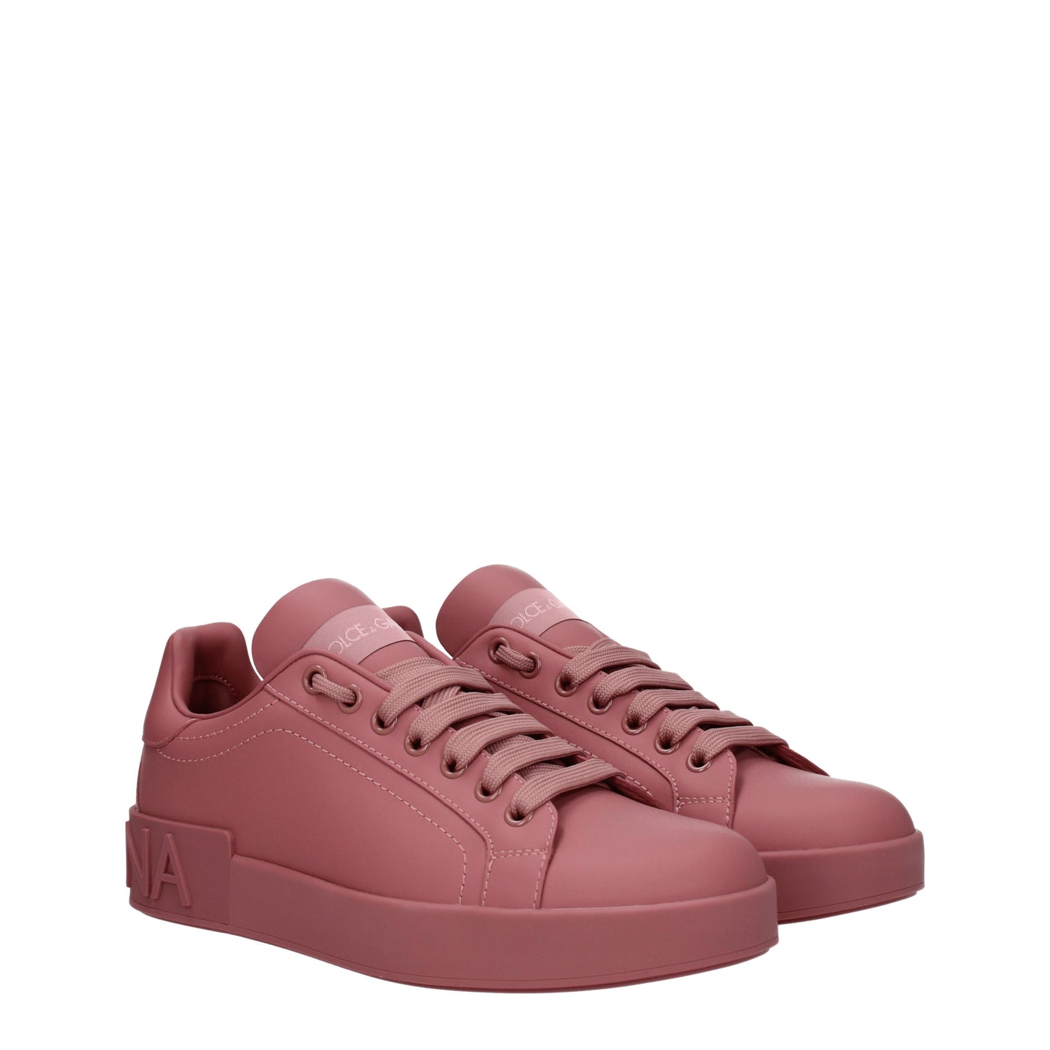 Dolce&Gabbana Sneakers Donna Pelle Rosa Rosa Antico