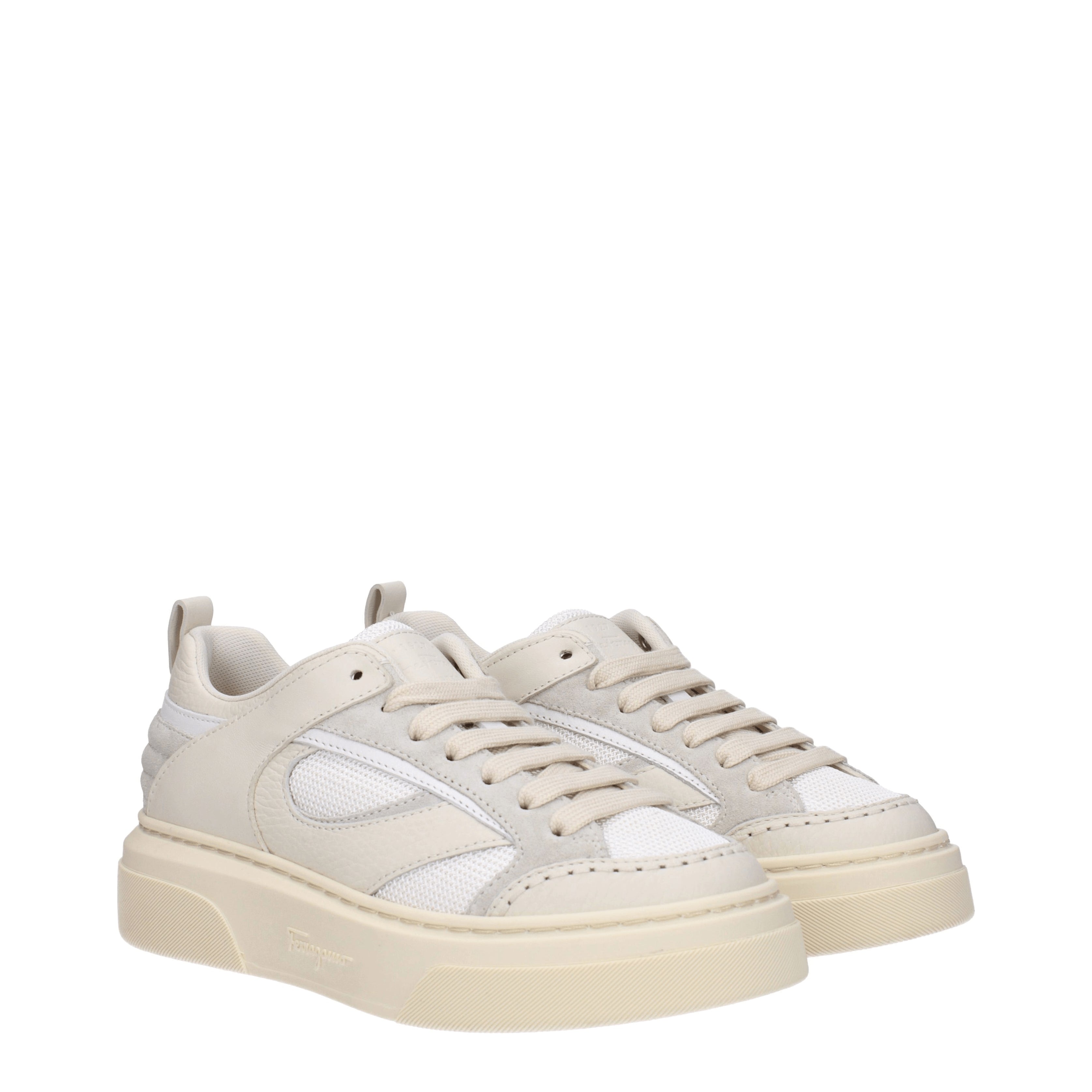 Salvatore Ferragamo Sneakers Women Leather Beige/Mascarpone | B 