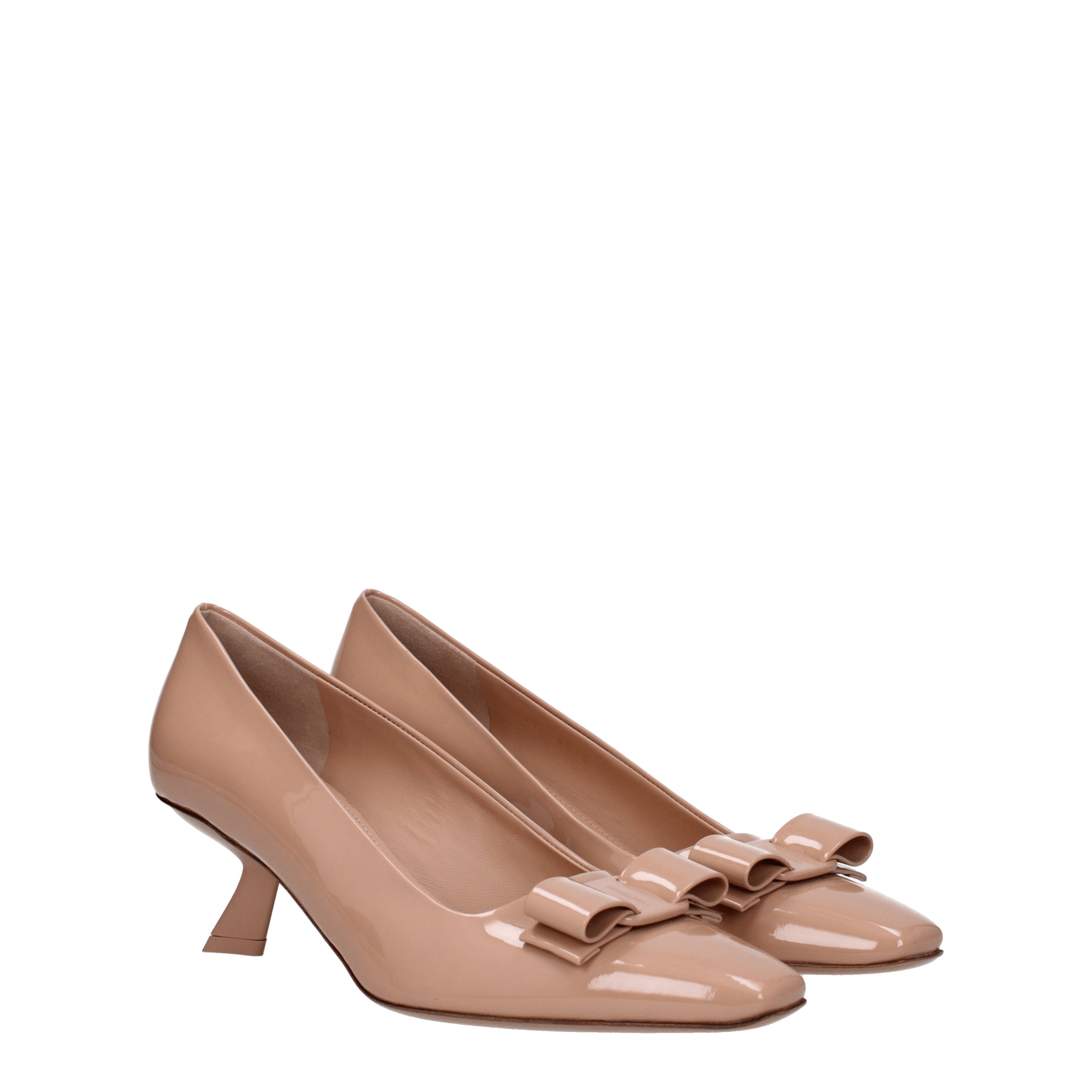 Online SALVATORE FERRAGAMO BEIGE PATENT LEATHER