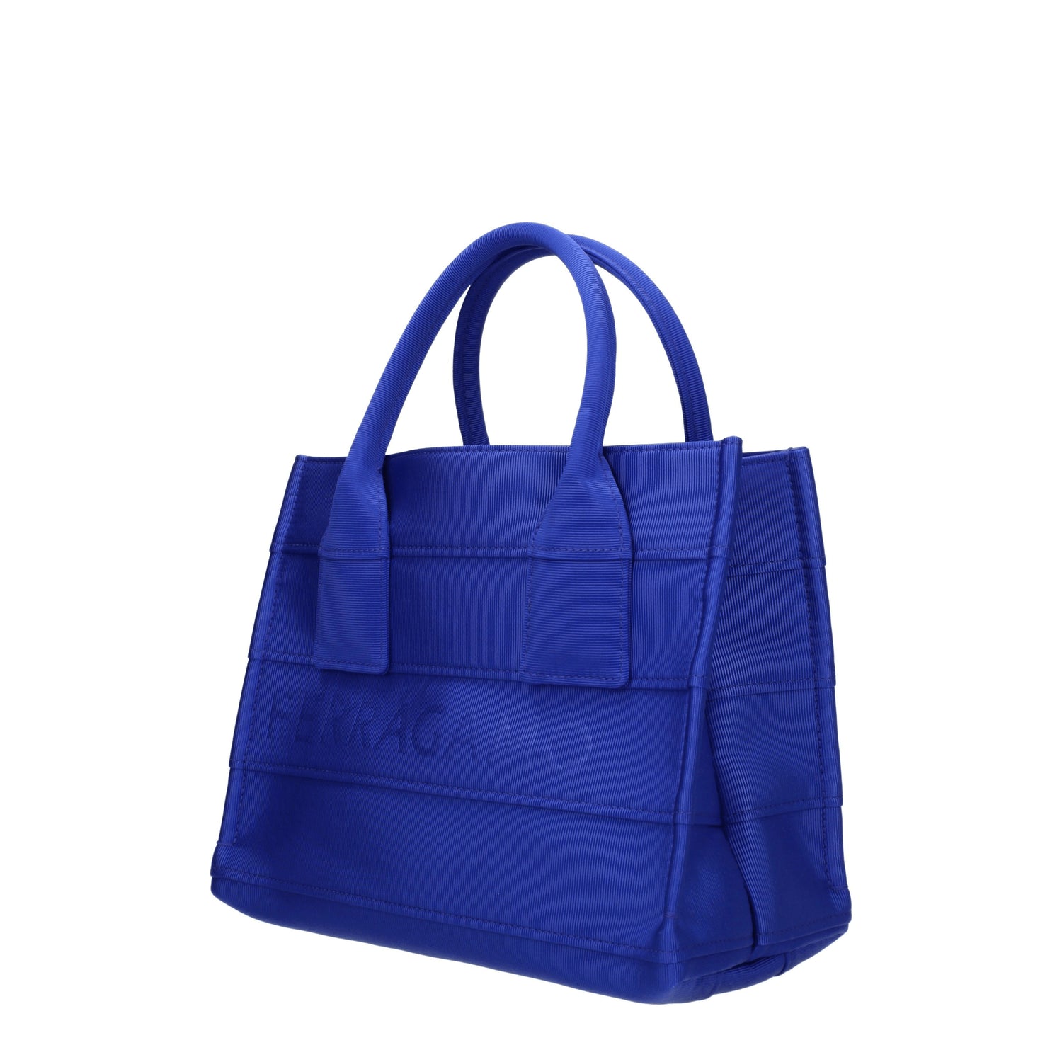 Salvatore Ferragamo Borse a Mano Donna Tessuto Blu Blu Elettrico