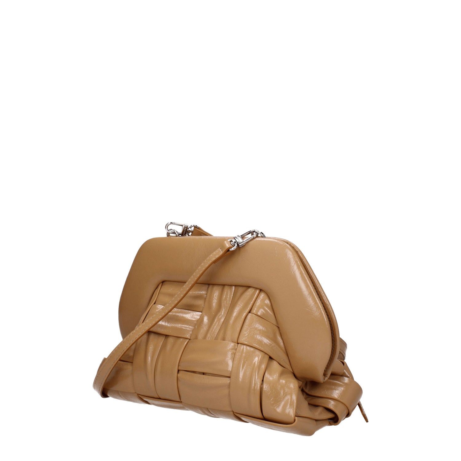 Themoirè Pochette Donna Poliuretano Beige Argilla