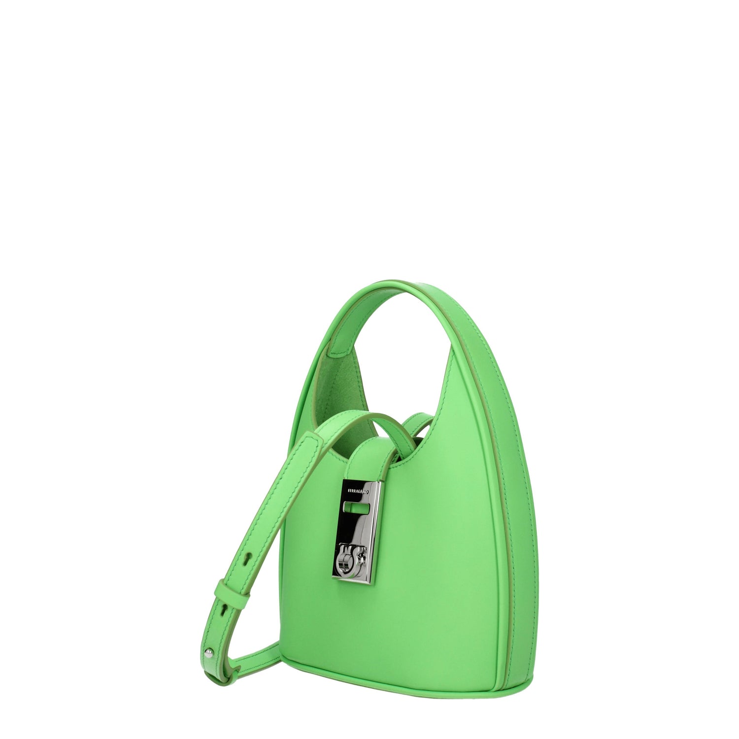 Salvatore Ferragamo Borse a Mano hobo  Donna Pelle Verde Lime