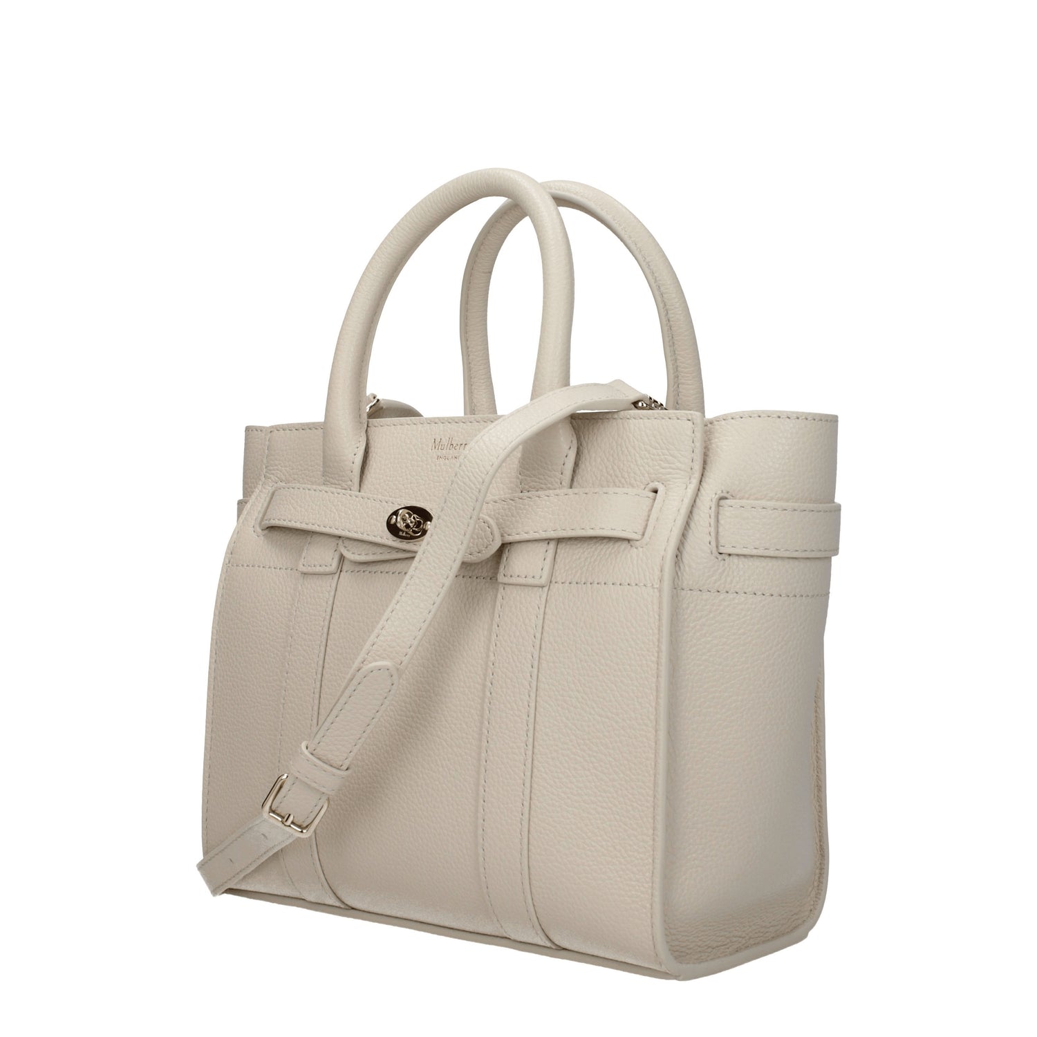 Mulberry Borse a Mano bayswater Donna Pelle Beige Gesso