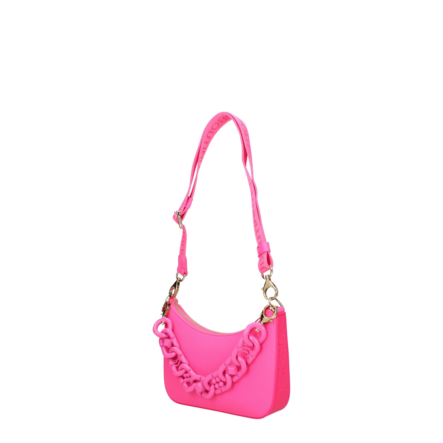 Louboutin Borse a Mano loubila Donna Pelle Rosa Rosa Fluo