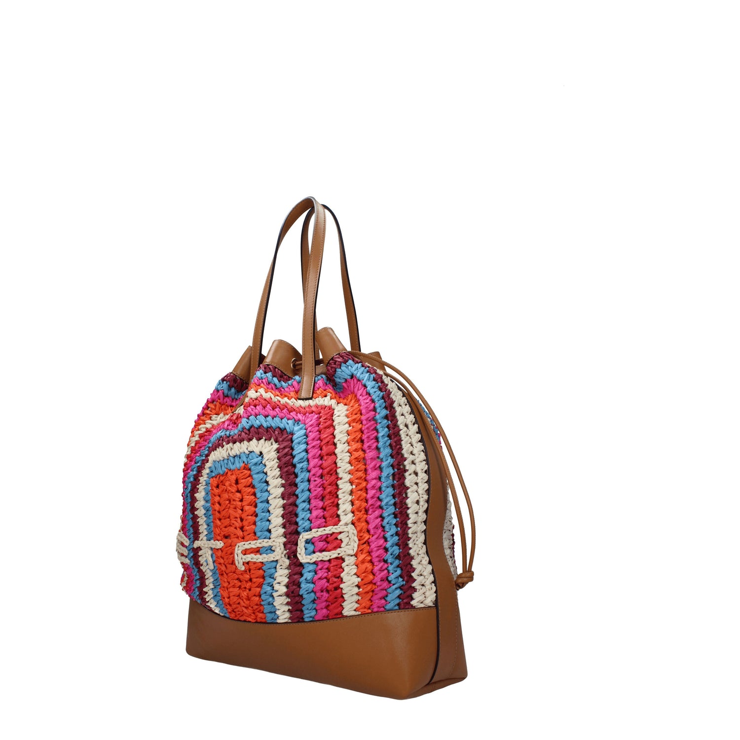 Etro Borse a Spalla Donna Rafia Multicolor